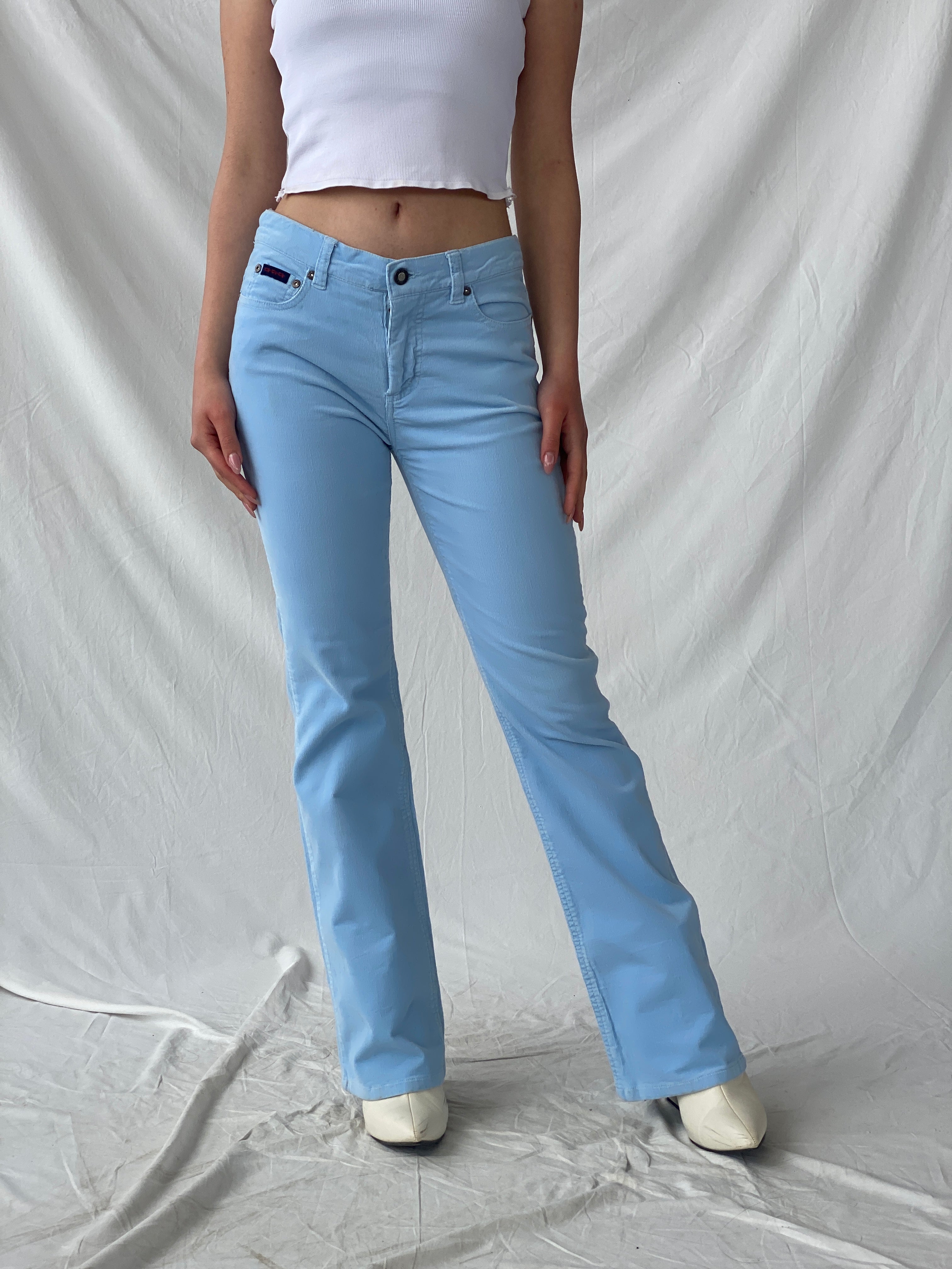 Vintage Cesttoi Low Rise Blue Corduroy Pants - 34EUR