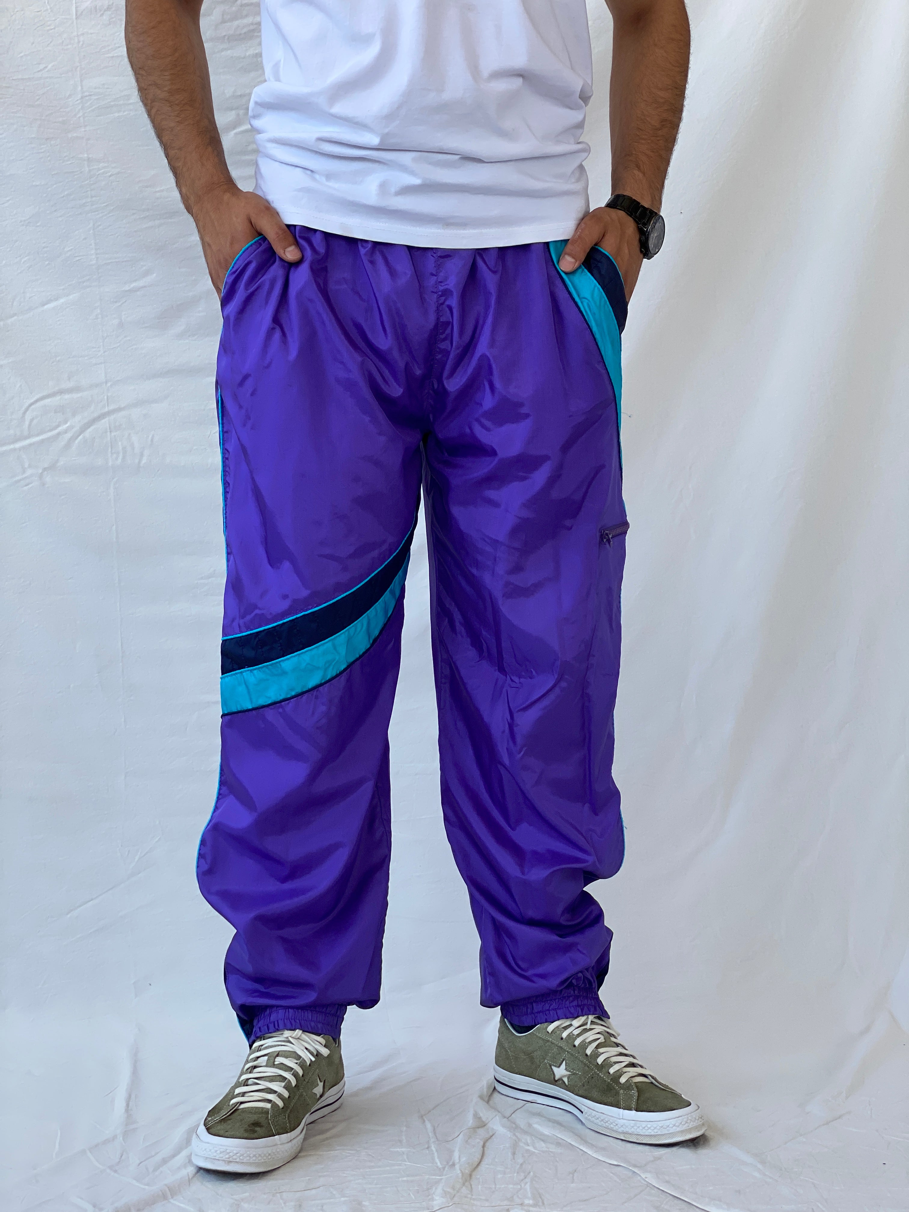 Vintage 80s/90s YBÉS Fashion Purple Track Pants - XL