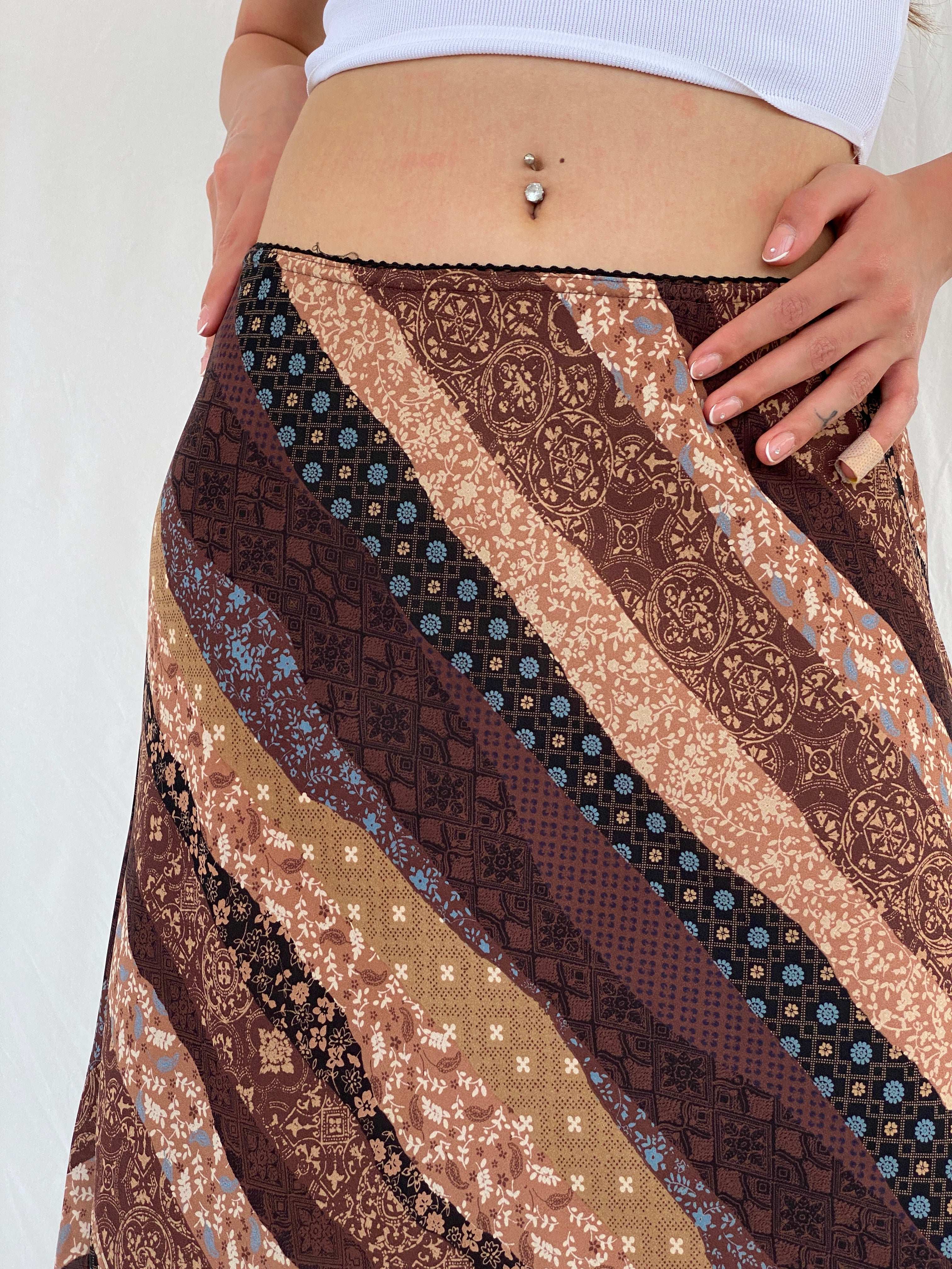 Vintage Votre Mode Brown Maxi Skirt - M/L - Balagan Vintage Maxi Skirt 90s, maxi skirt, Mira, NEW IN