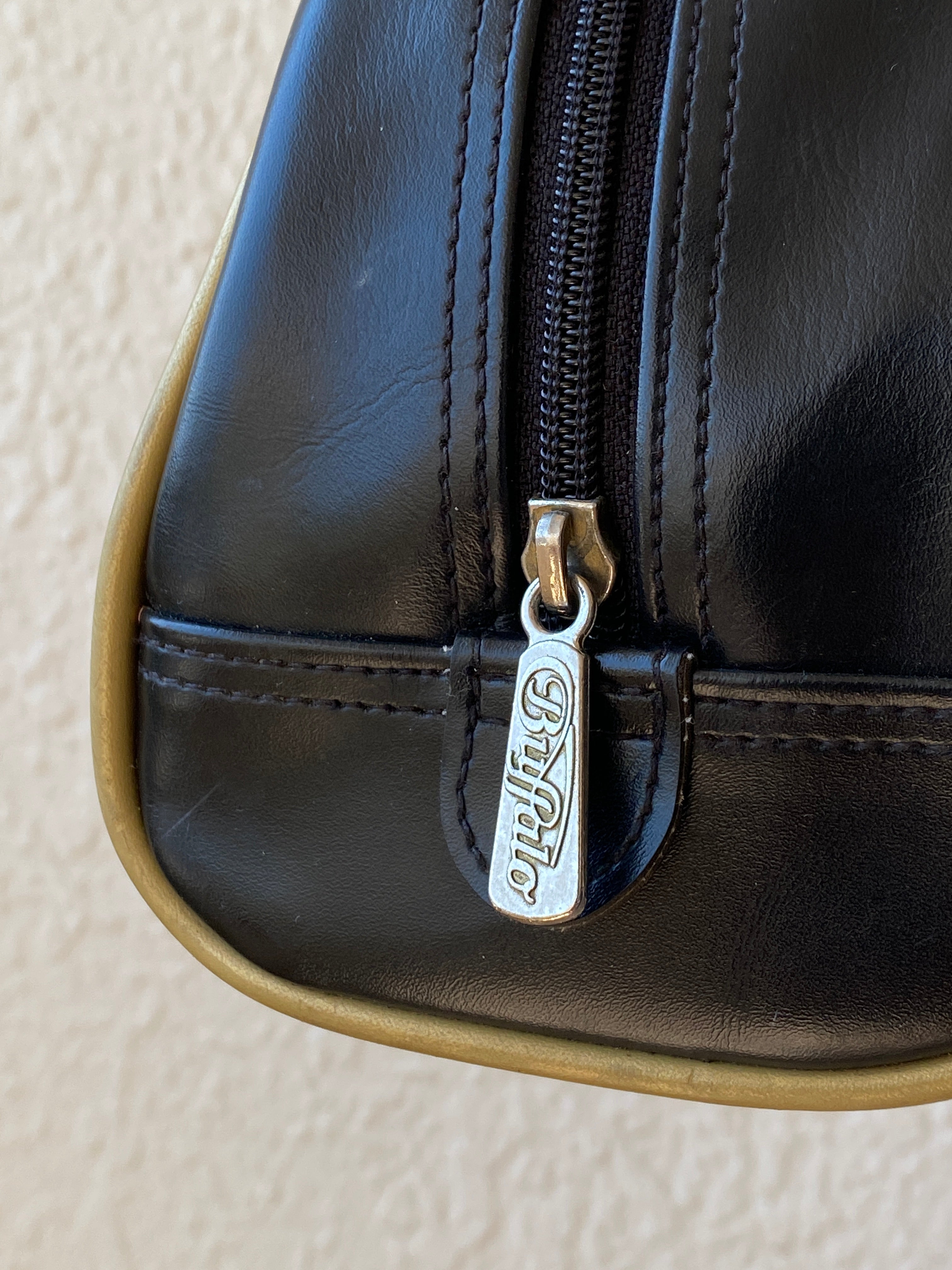Vintage Y2K Buffalo Black & Gold Mini Bowling Bag