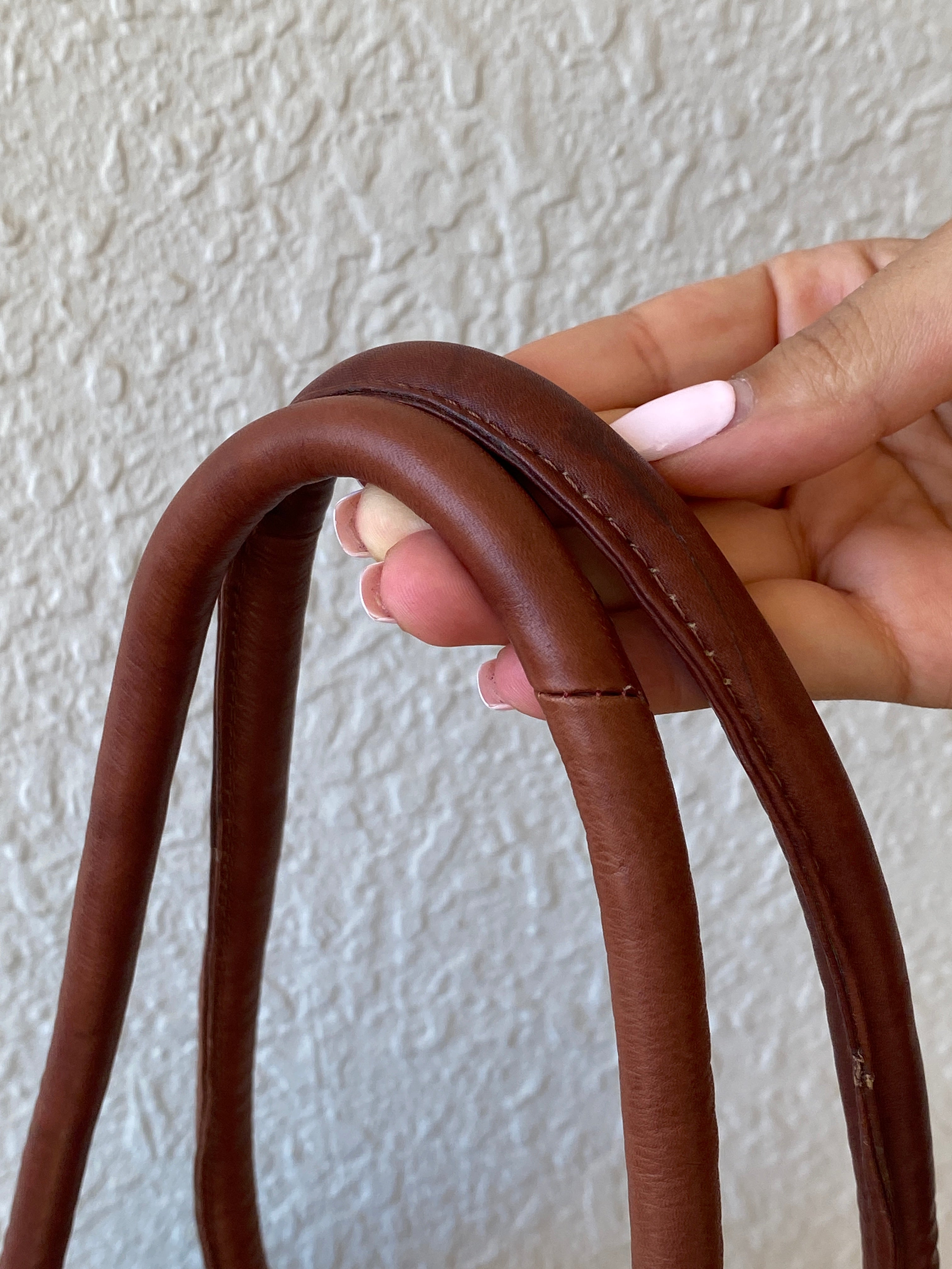 Vintage Jens Koch Cognac Brown Genuine Leather Shoulder Bag