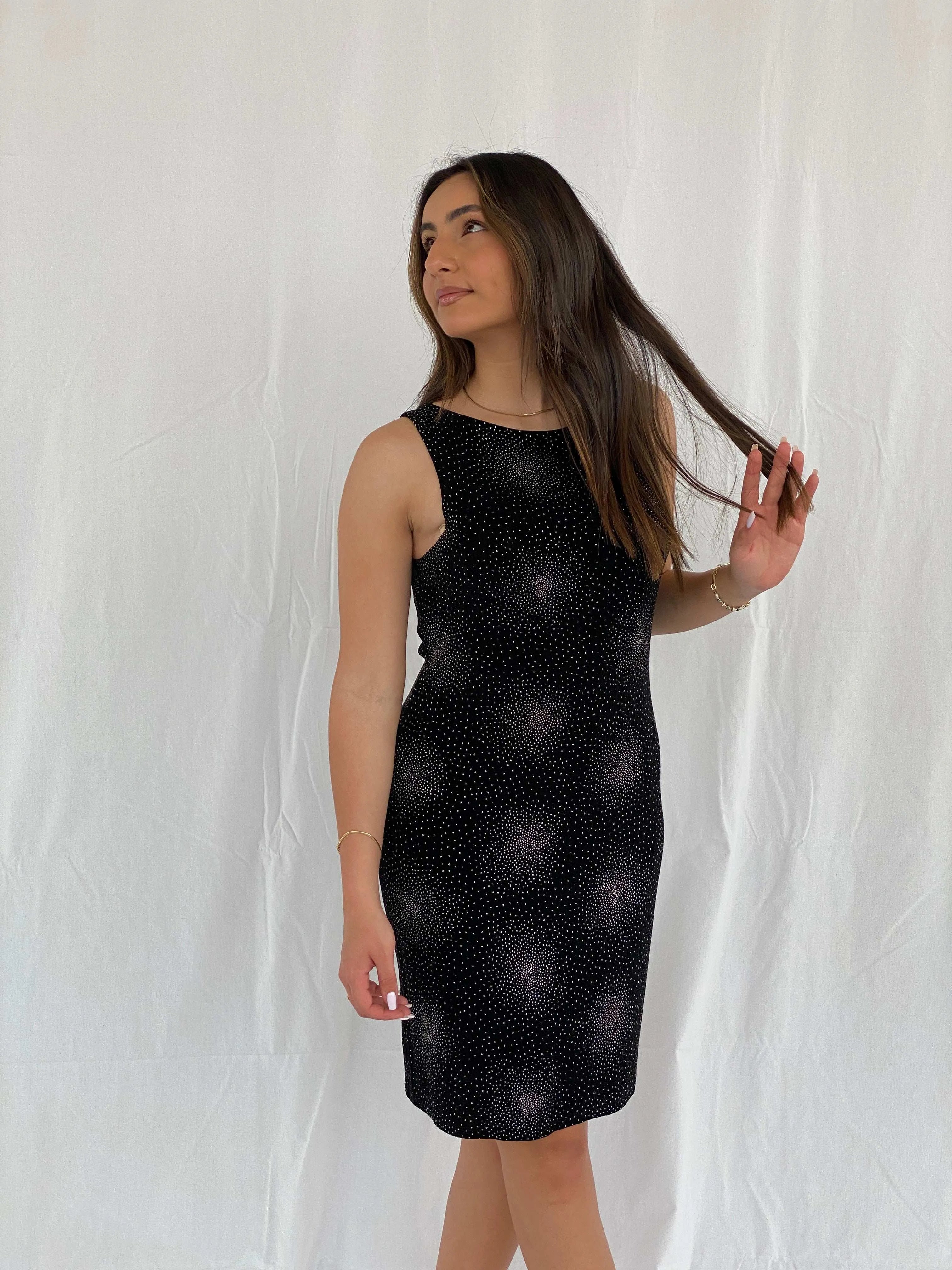 90s Millennium Fitted Shimmery Party Dress Size L - Balagan Vintage Midi Dress 00s, 00s dress, Deals, midi dress, Rama, shimmer