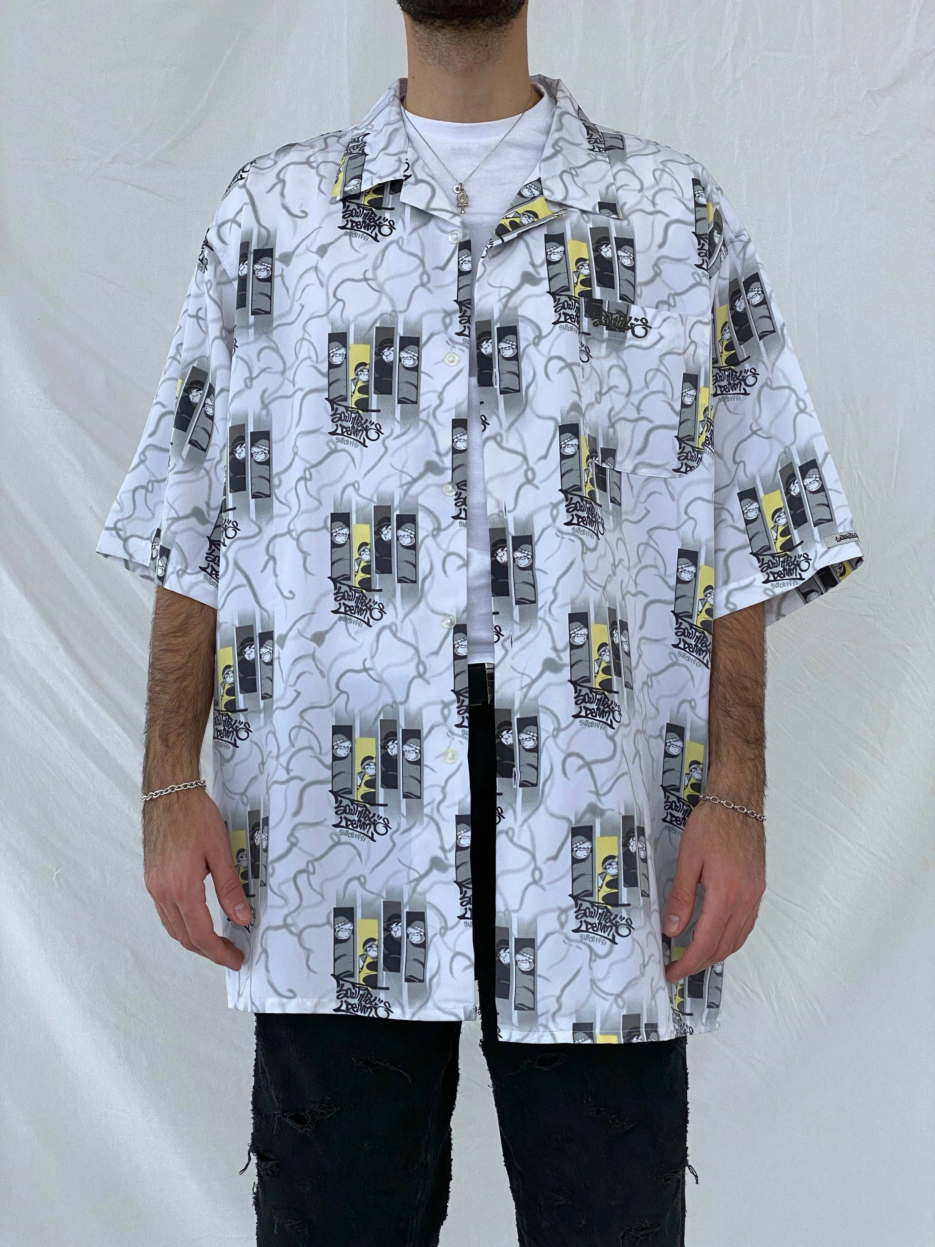 90s/00s South Pole Graphic Oversized HipHop Shirt Size 2XL - Balagan Vintage Half Sleeve Shirt 00s, 90s, Awsam, graphic, half sleeve shirt, printed shirt