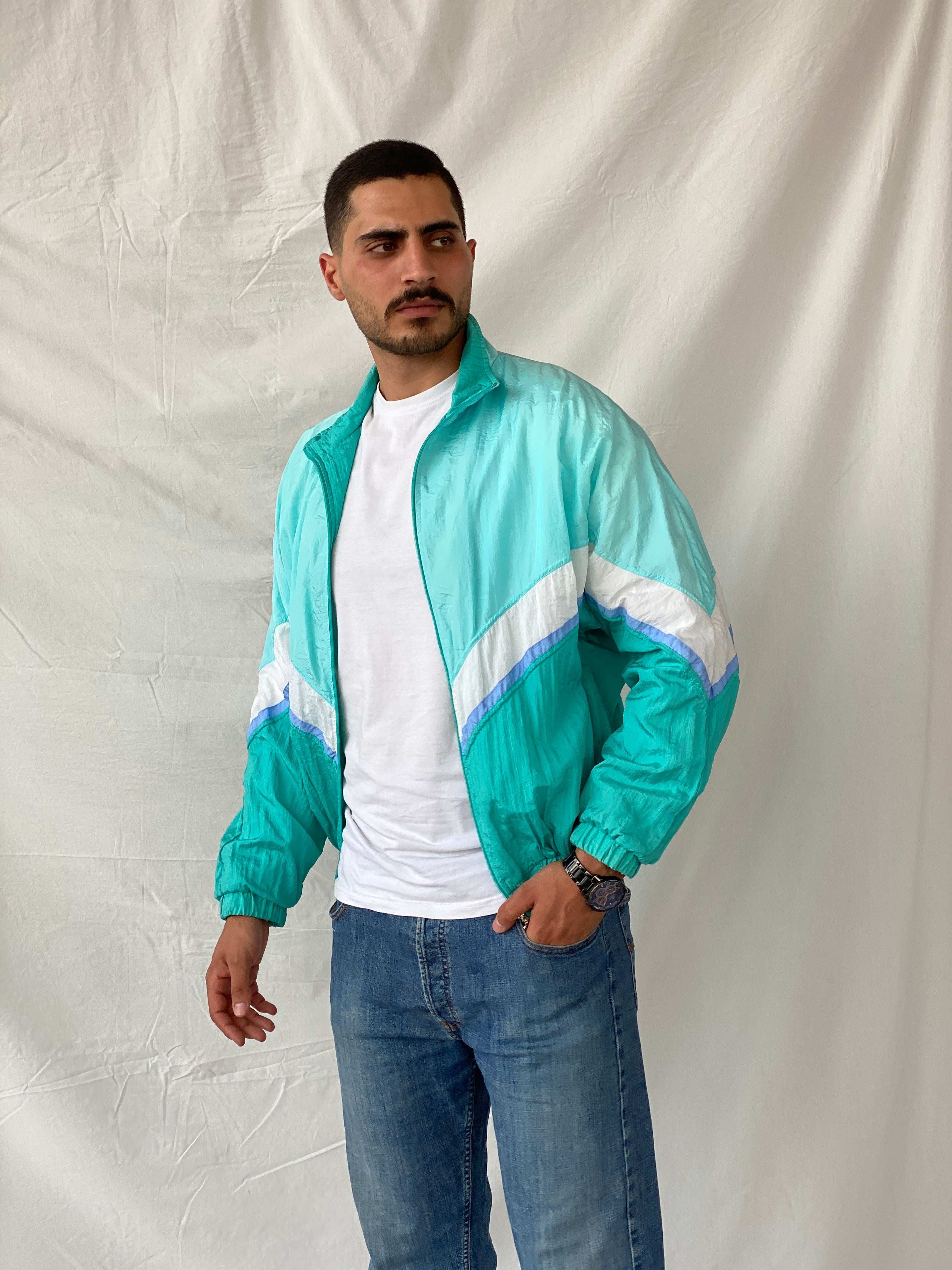 Vintage 80s/90s Lavon by Cheerful Corp Blue Windbreaker - XL