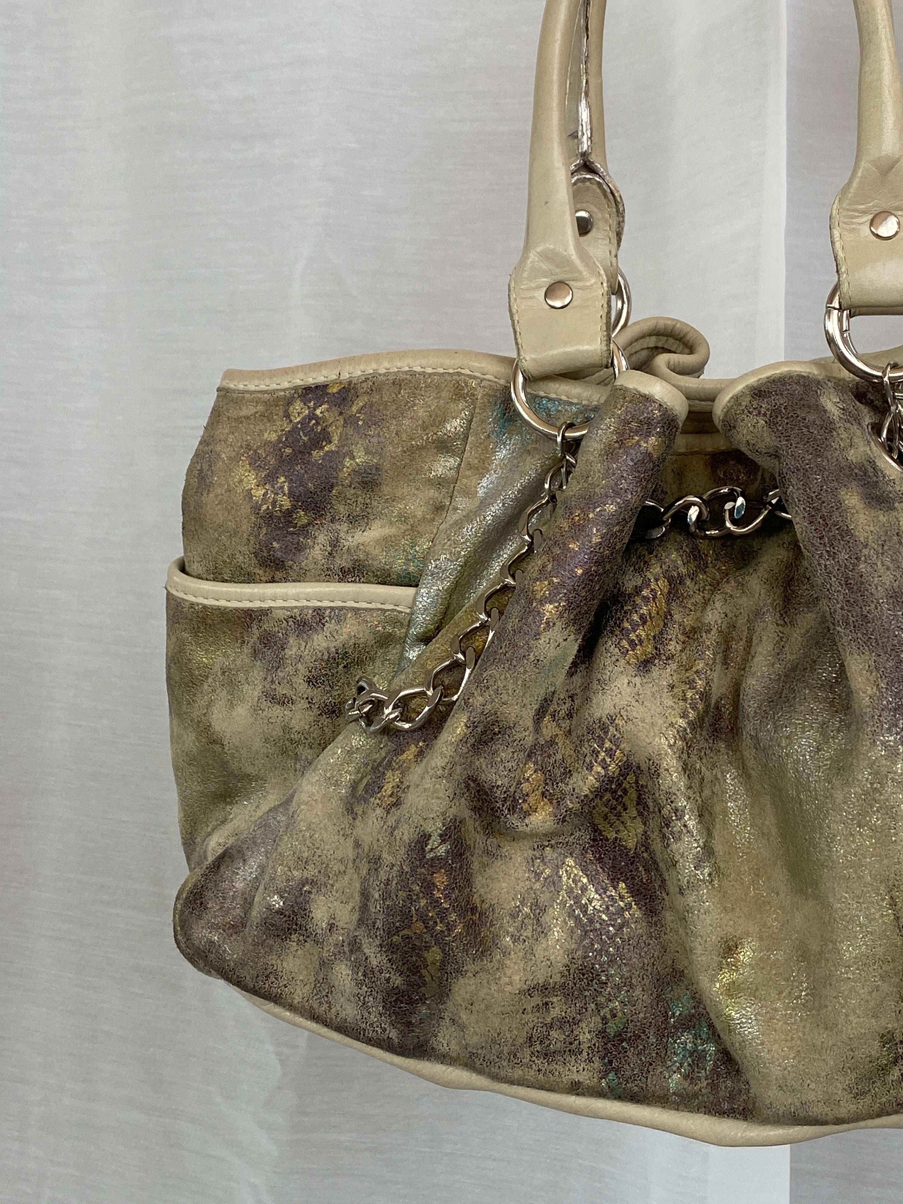 Vintage Retro Alessandro Snakeskin Hobo Shoulder Bag