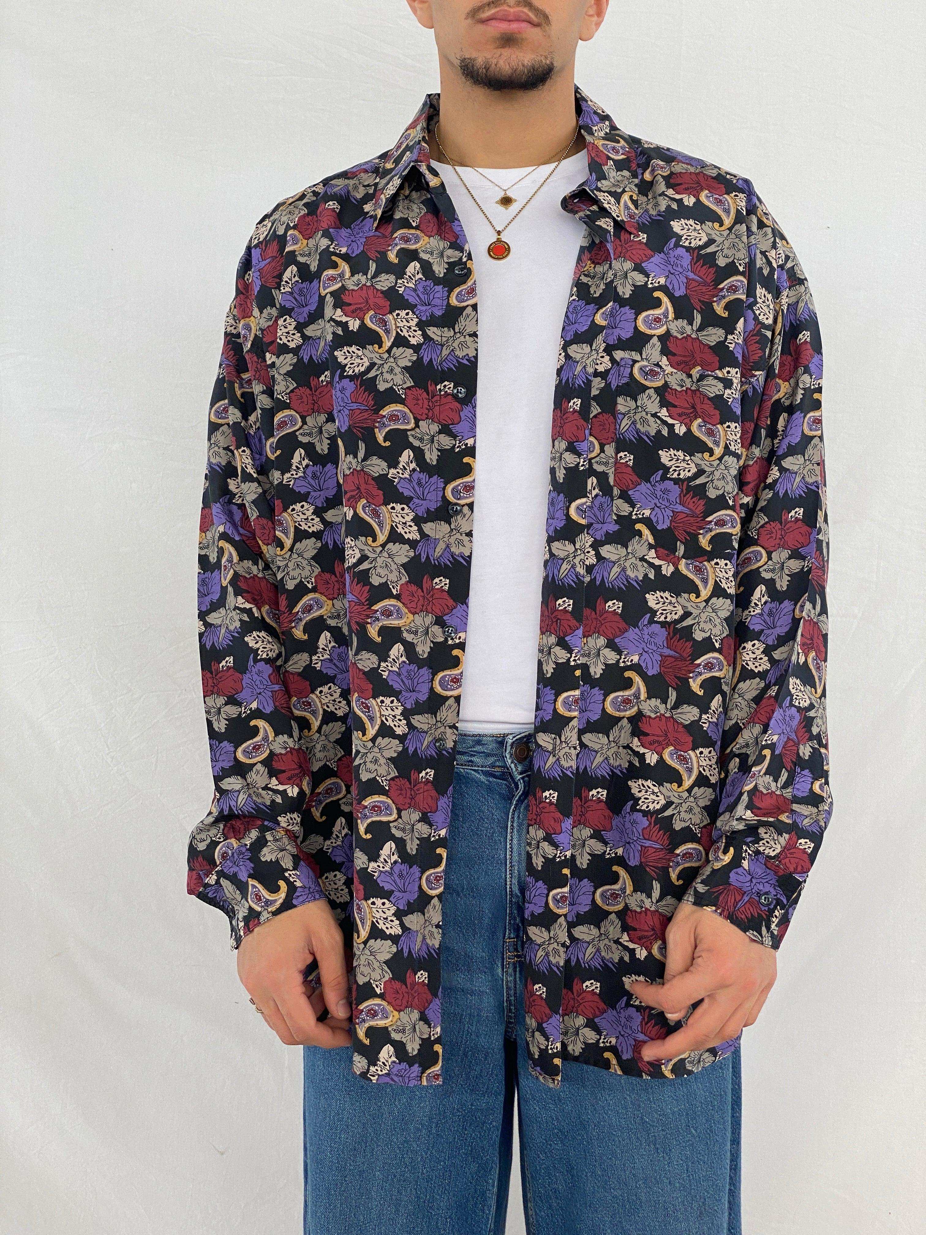 Vintage 80s Pavo Lastrada Full-Sleeve Silk Shirt - Balagan Vintage Full Sleeve Shirt 90s, Abdullah, full sleeve shirt, NEW IN