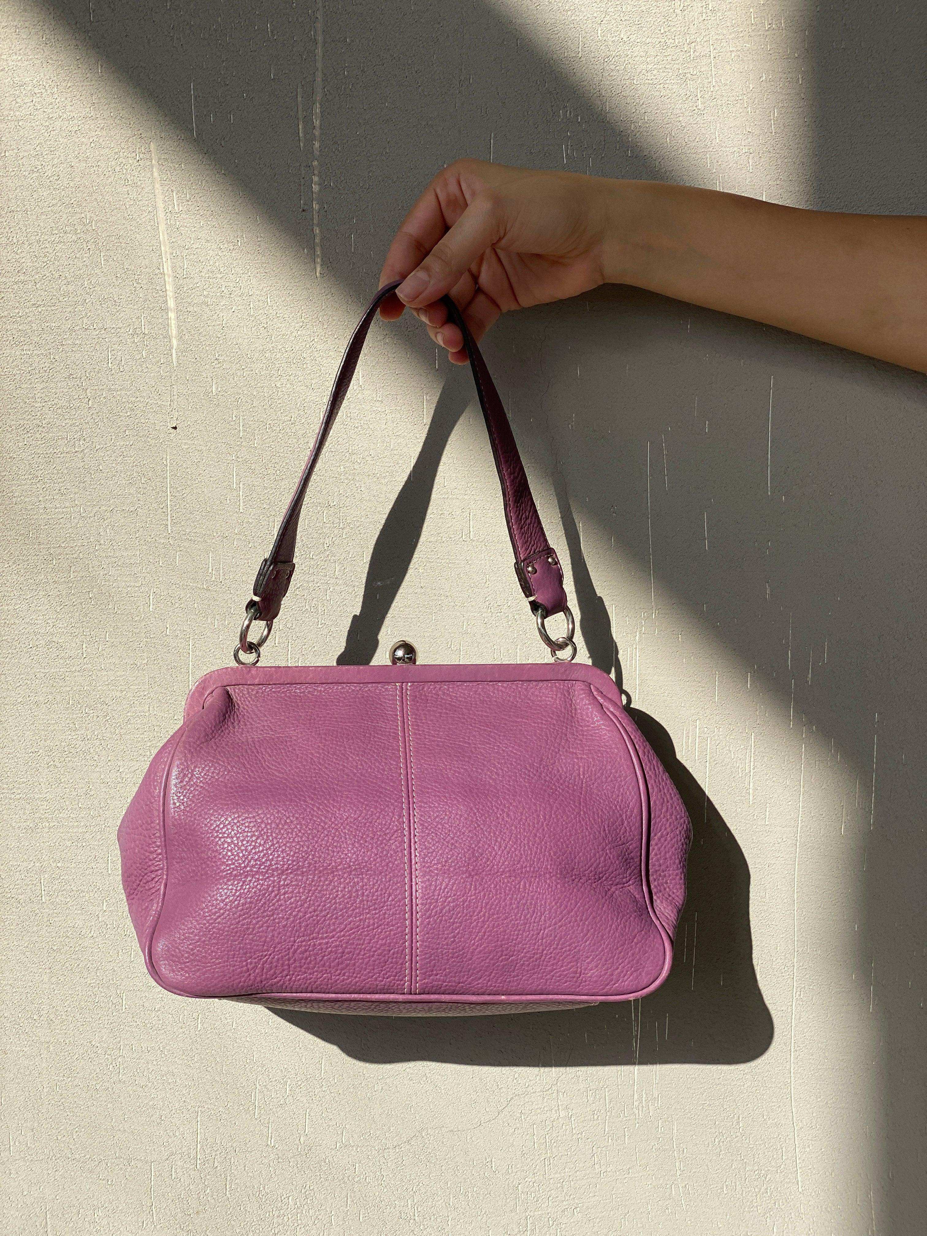 Vintage Y2K Fossil Purple Genuine Leather Handbag - Balagan Vintage Handbags bag, genuine leather, handbag, NEW IN