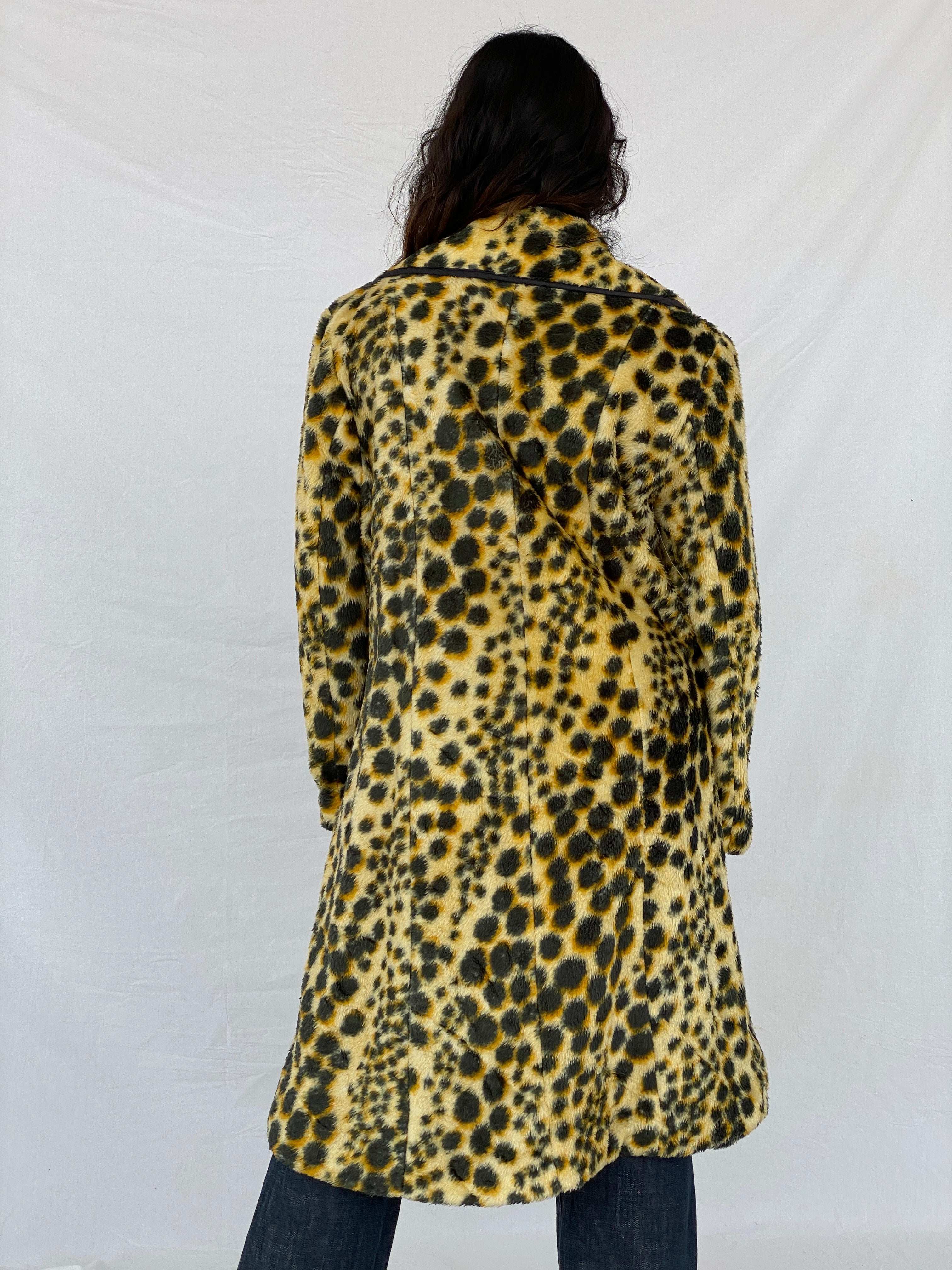 Rare 70s Vintage Palon Cheetah Print Coat - Size L - Balagan Vintage Coat animal print, coat, Lana, NEW IN, vintage coat