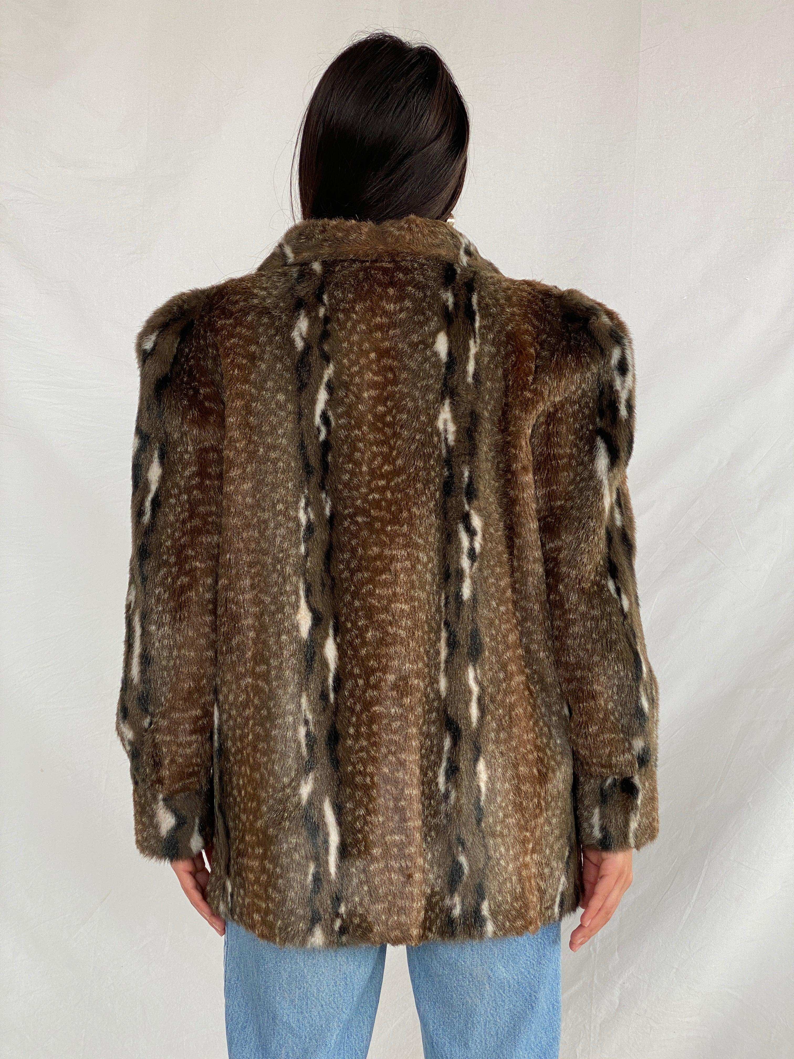 Vintage 60s/70s Madex Paris Tissavel Faux Fur Jacket