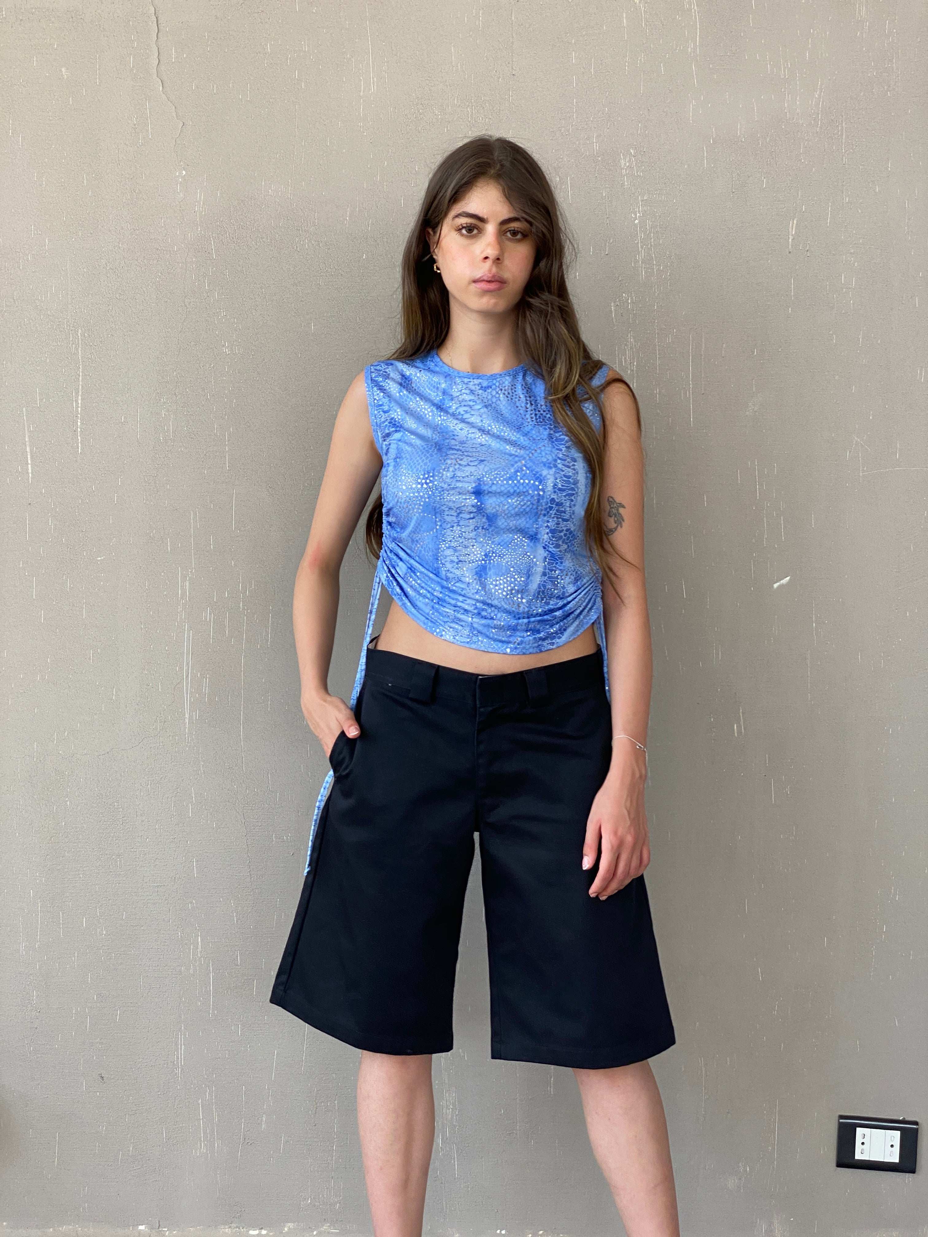 Dickies Black Knee-Length Relaxed Fit Shorts - Balagan Vintage Shorts 00s, 90s, Bermuda Shorts, Mira, NEW IN, shorts, striped