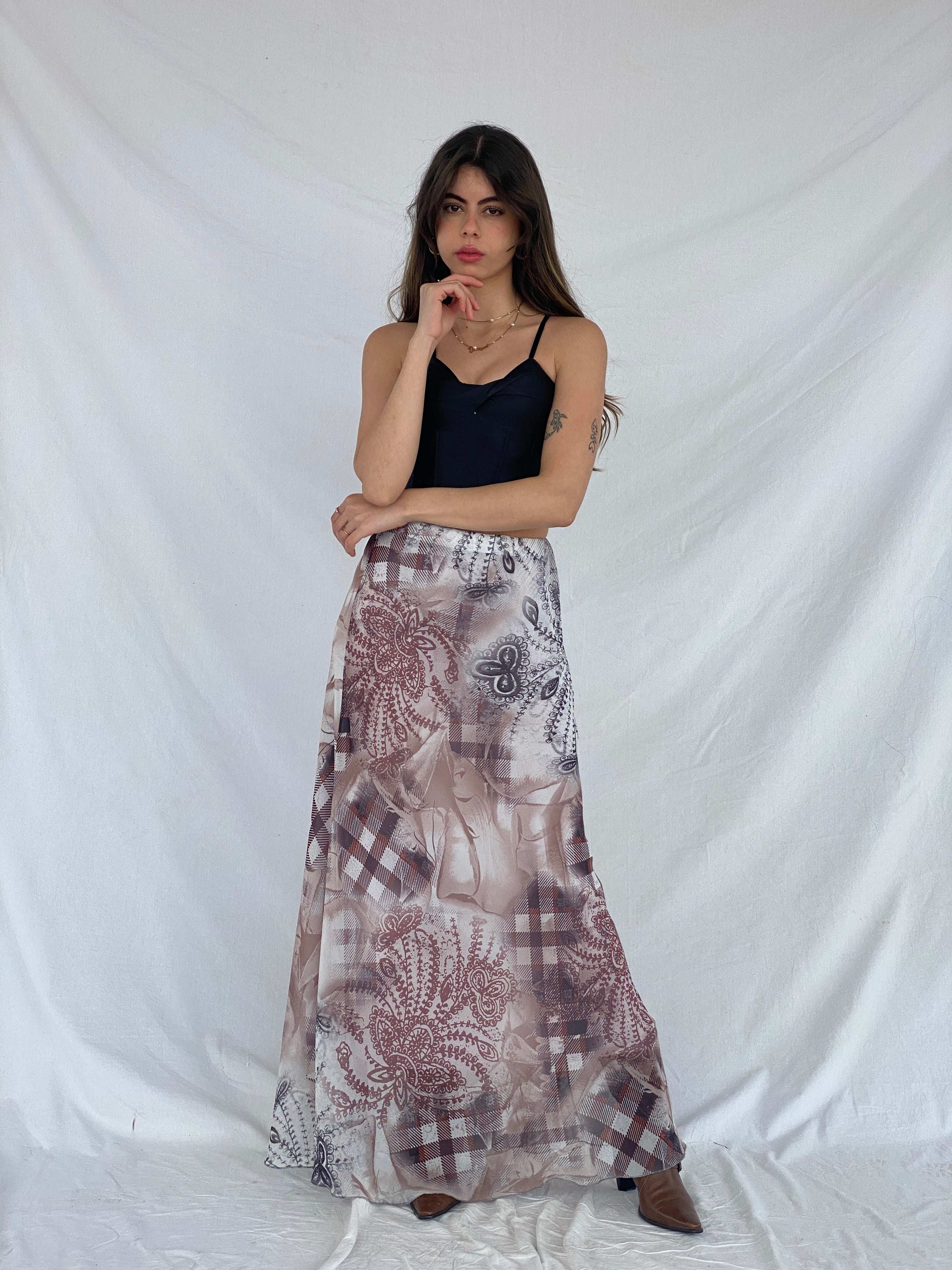 Beautiful 90s Le Mirage Printed Maxi Skirt - Balagan Vintage Maxi Skirt 90s, floral, floral skirt, maxi skirt, Mira, NEW IN