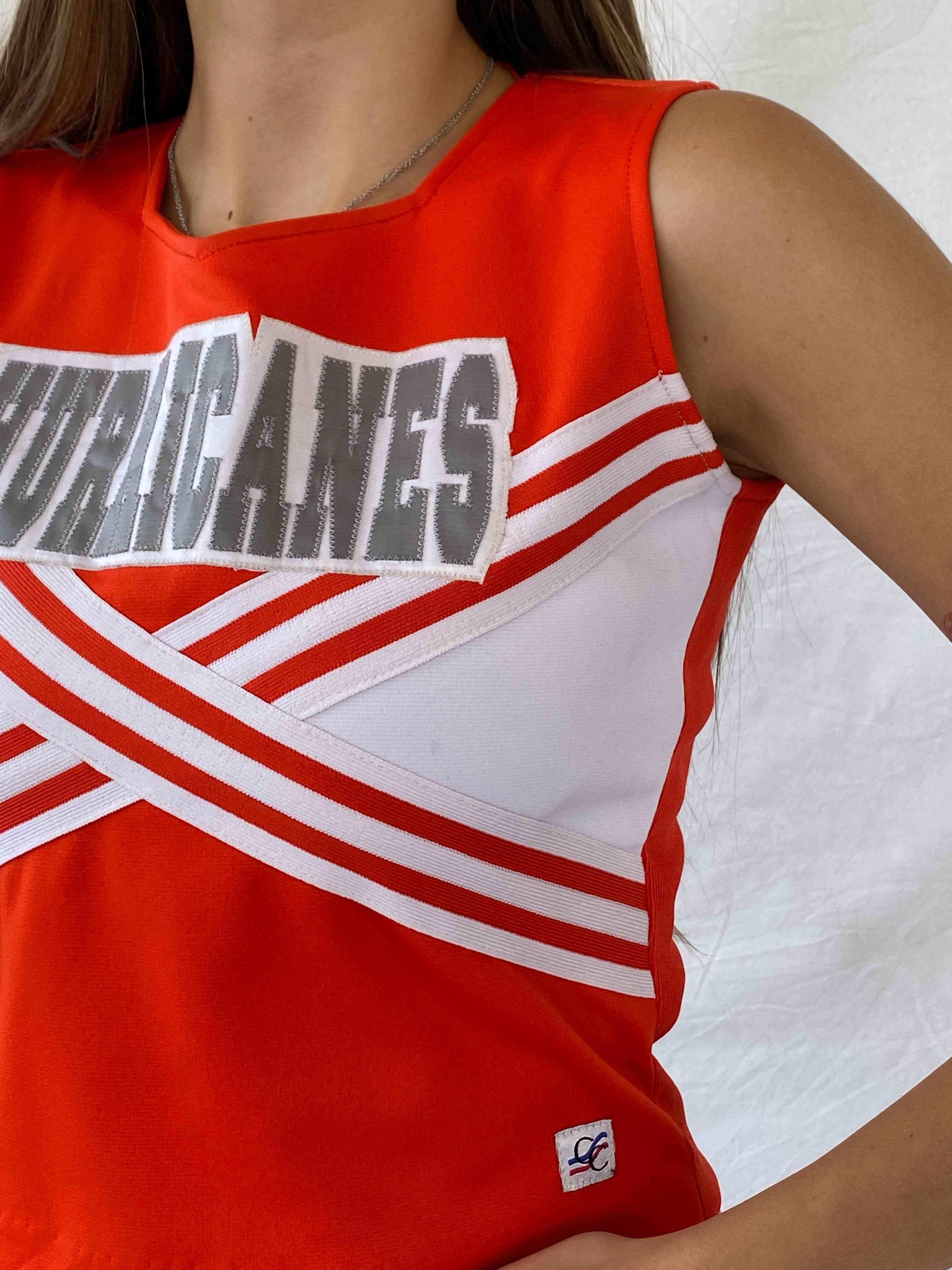 Y2K Orange Cheerleader Top - Balagan Vintage Sleeveless Top 00s, 90s, Mira