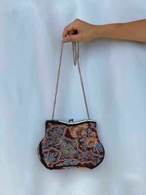Gorgeous Antique Tapestry Beaded Bag - Balagan Vintage