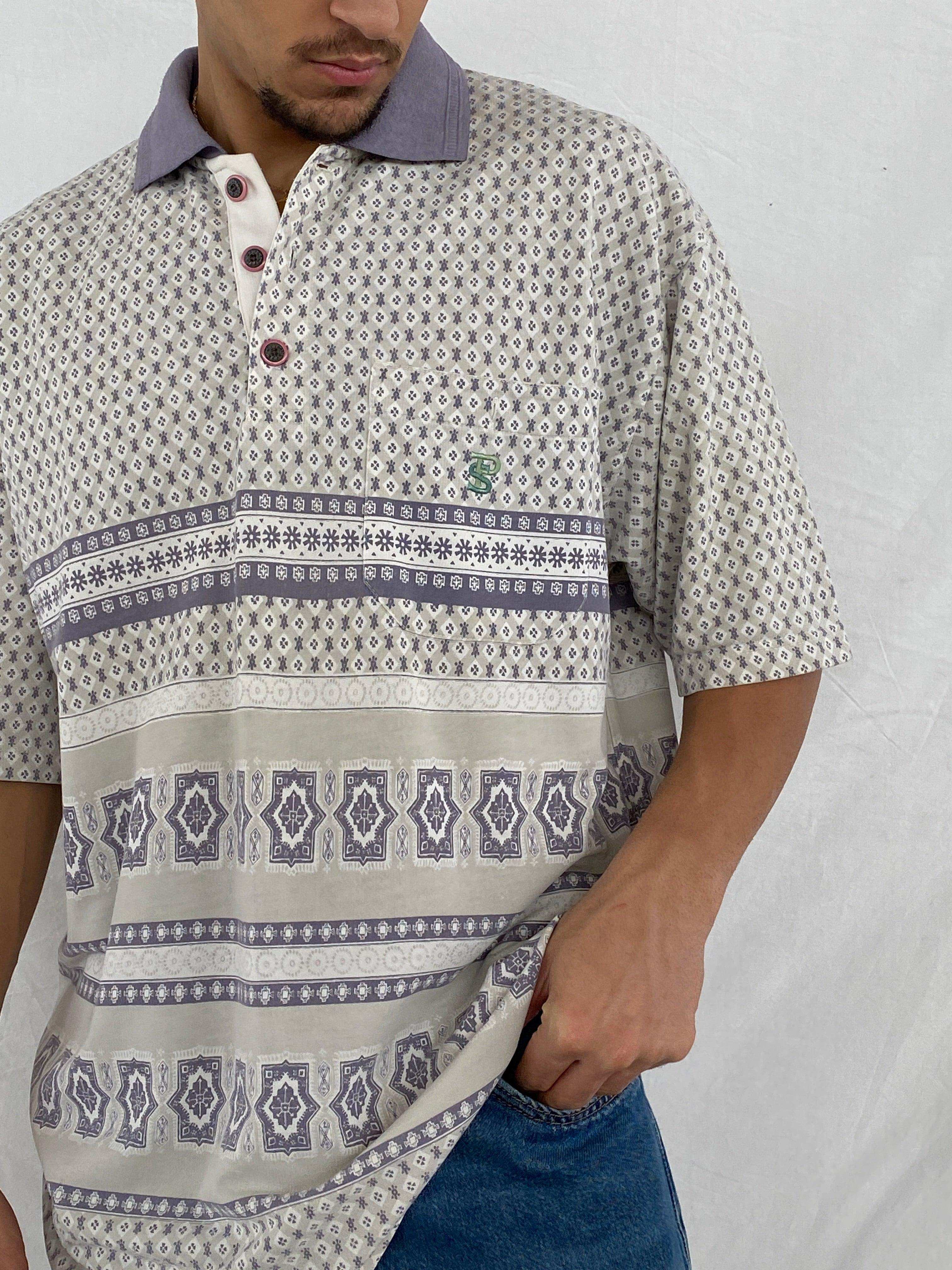 Vintage Present Styles Half-Sleeve Top - Balagan Vintage Shirts & Tops 90s, Abdullah, men top, NEW IN, Top