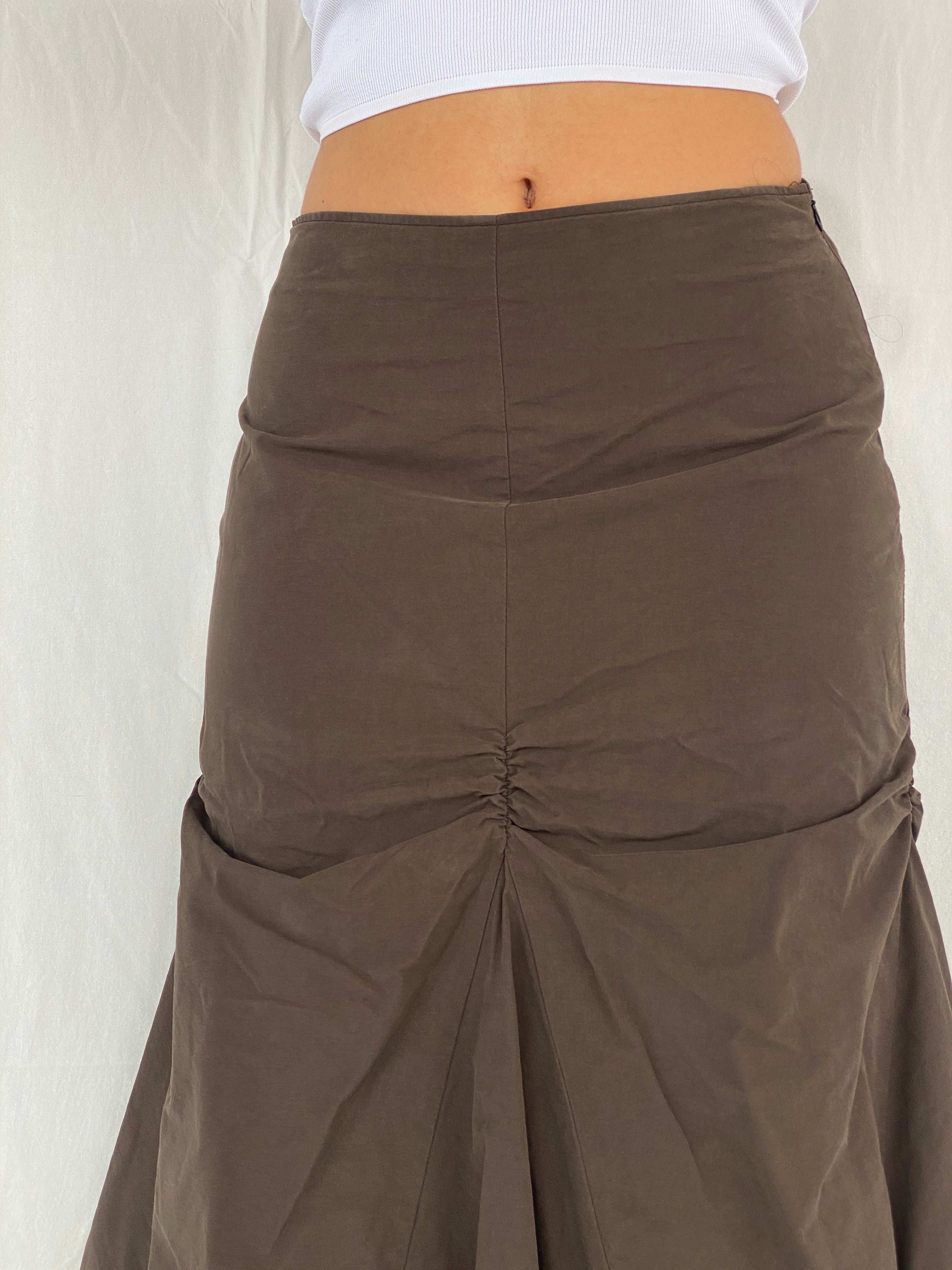 Insane Vintage 90s/00s Zaffiri Midi Ruched Skirt - Size M/L - Balagan Vintage Midi Skirt 00s, 90s, midi skirt, NEW IN, Rama
