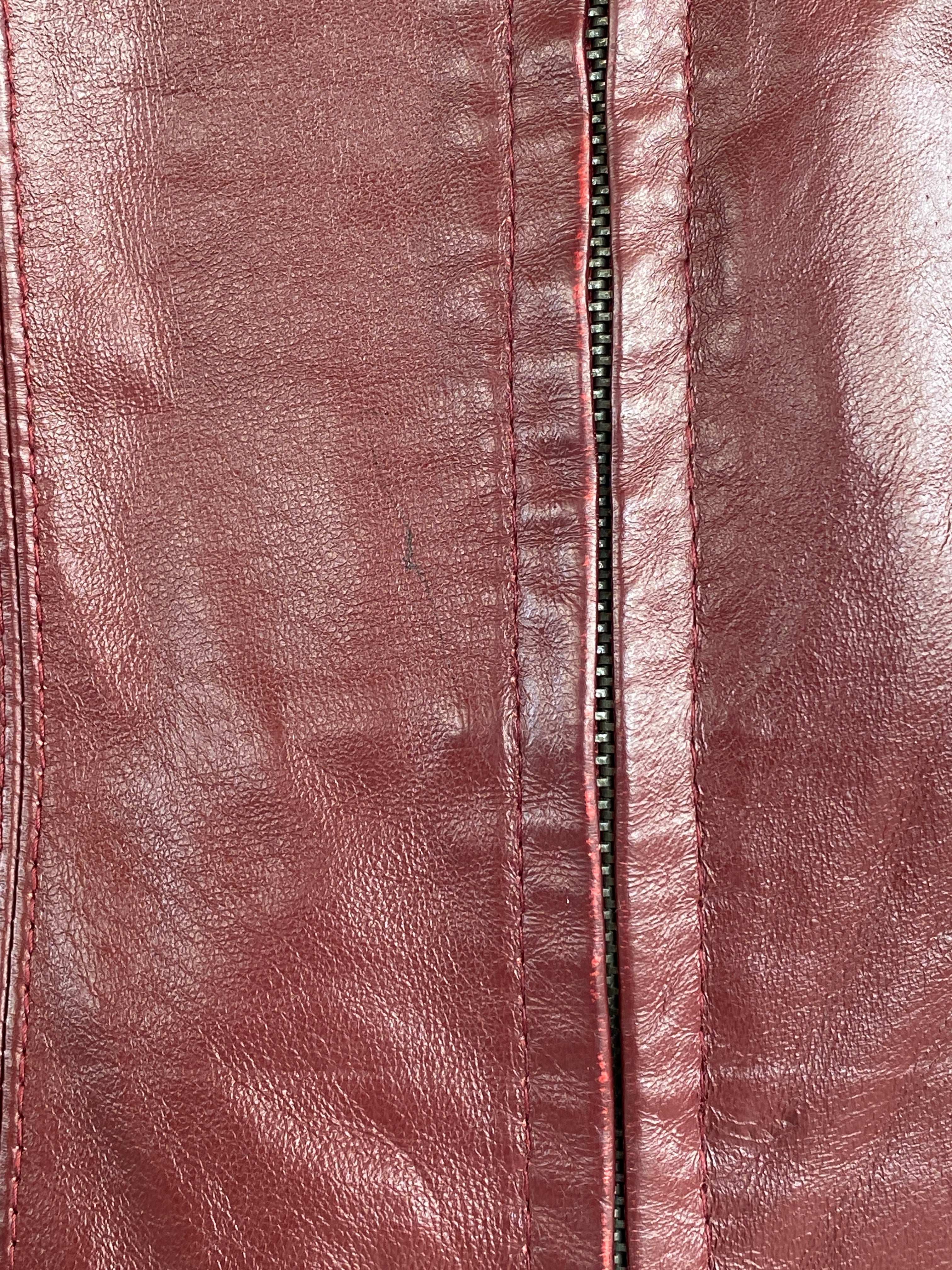 Vintage East 5th Genuine Leather Zip Up Jacket - Balagan Vintage Leather Jacket 90s, genuine leather, genuine leather jacket, Juana, leather, NEW IN, red leather