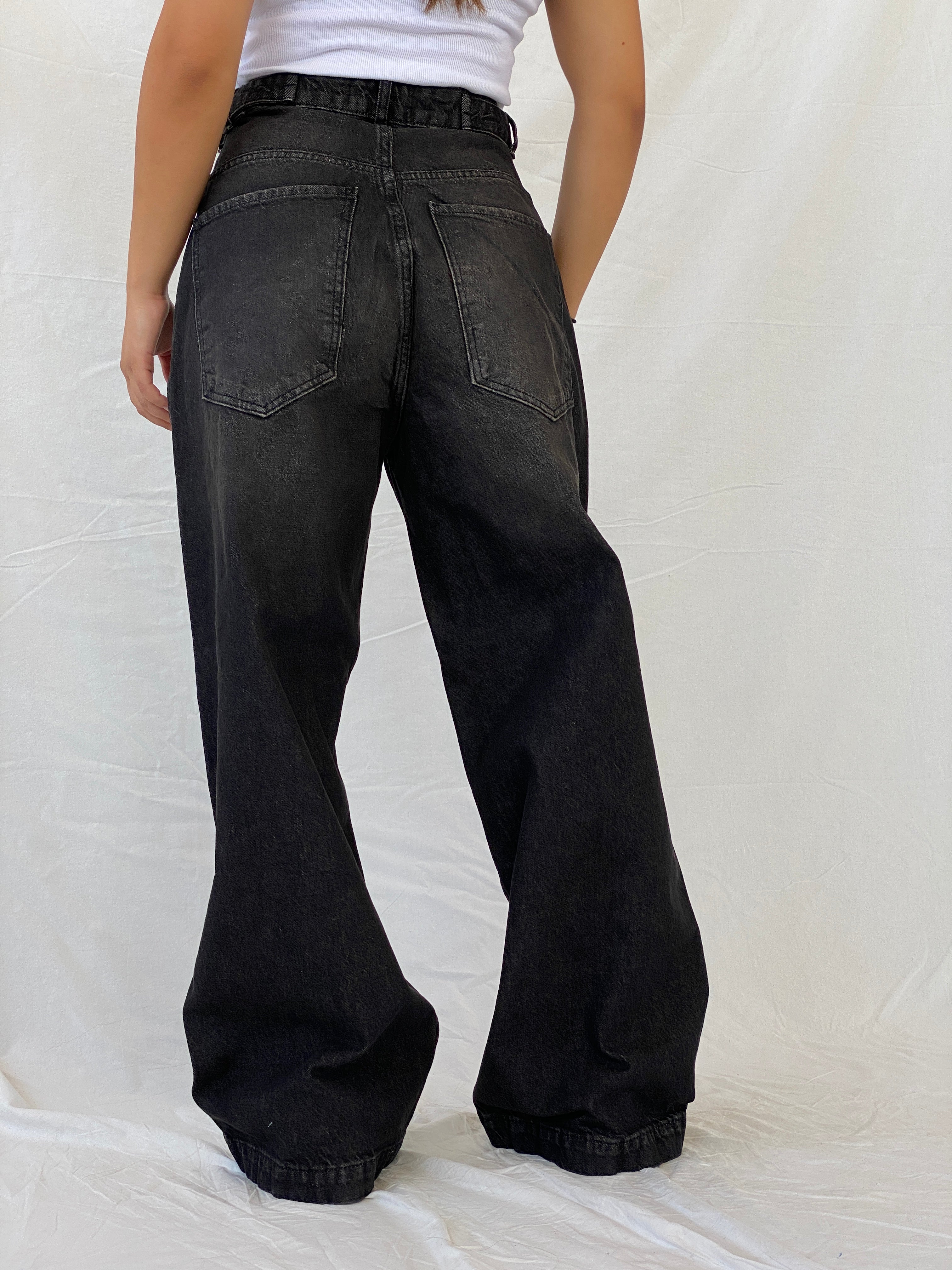 NWT Alien Baggy Black High Rise Streetwear Jeans - 36EUR