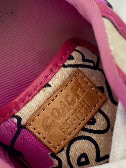 Vintage Coach Pink Floral Canvas Sneakers - 39EU