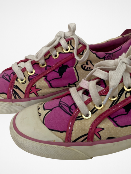 Vintage Coach Pink Floral Canvas Sneakers - 39EU