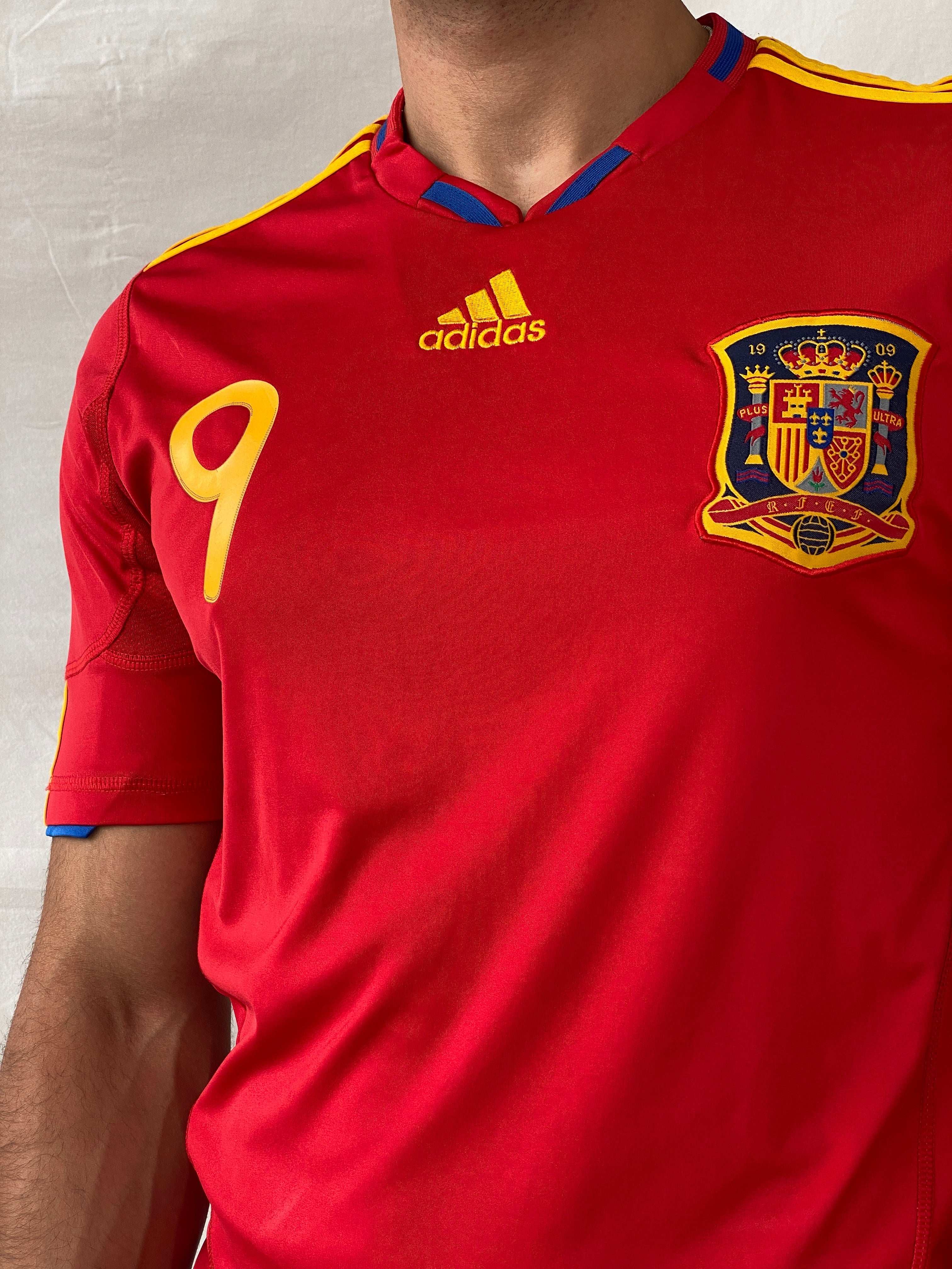 Adidas Spain 2010 World Cup Home Red Torres 9 Men’s Jersey - M