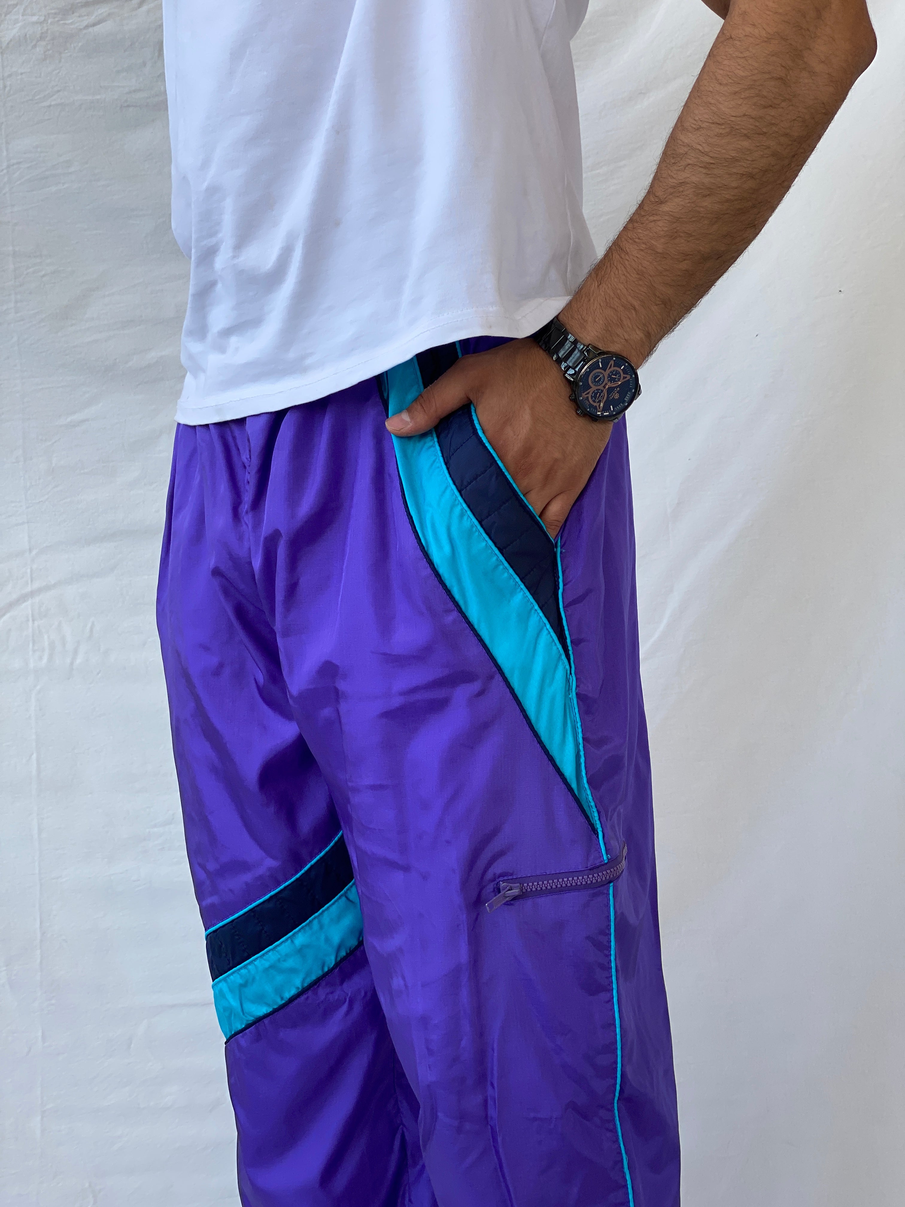 Vintage 80s/90s YBÉS Fashion Purple Track Pants - XL