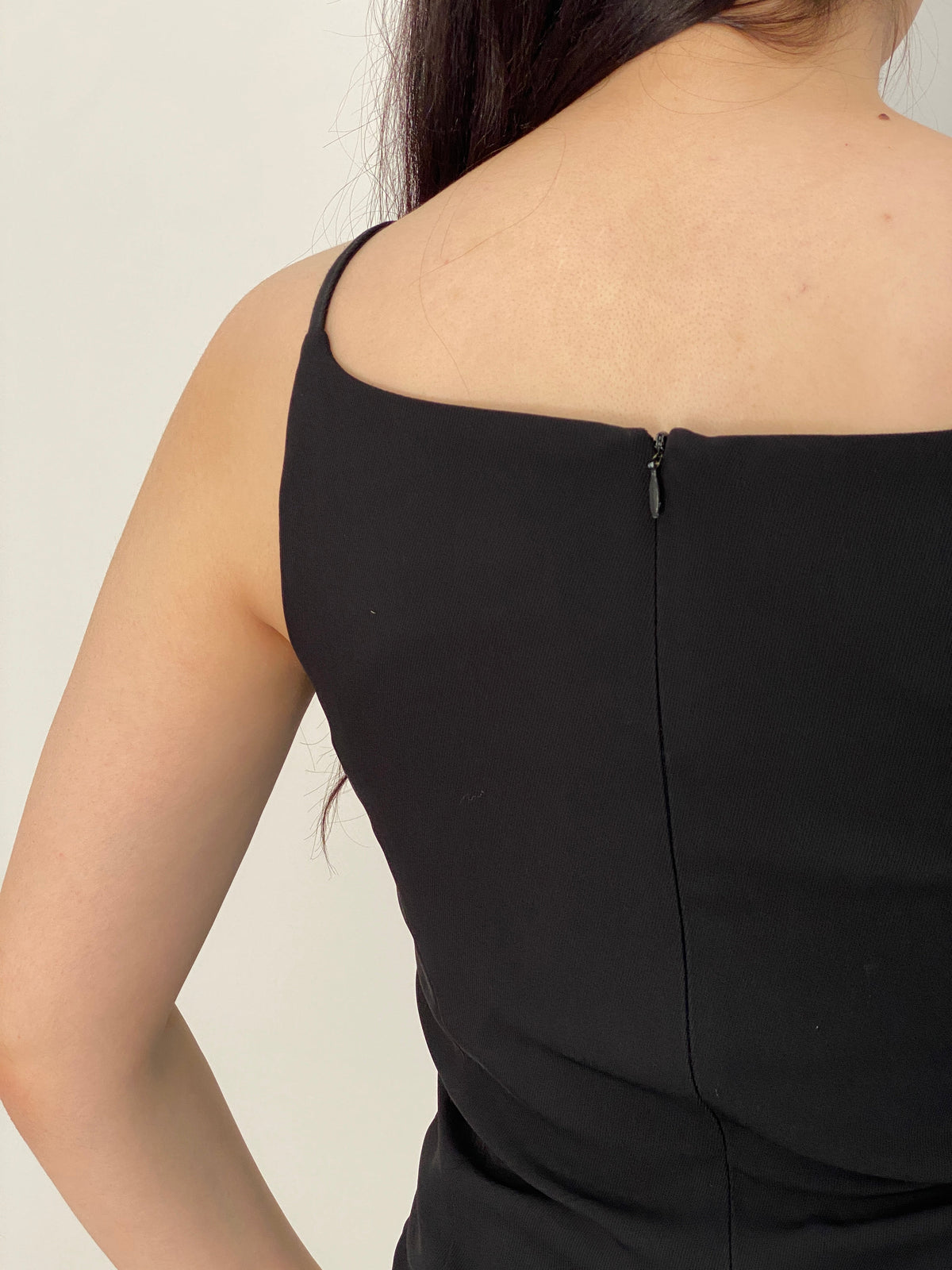 Vintage 90s Camaïeu Black Square Neck Minimalist Camisole Top –  S