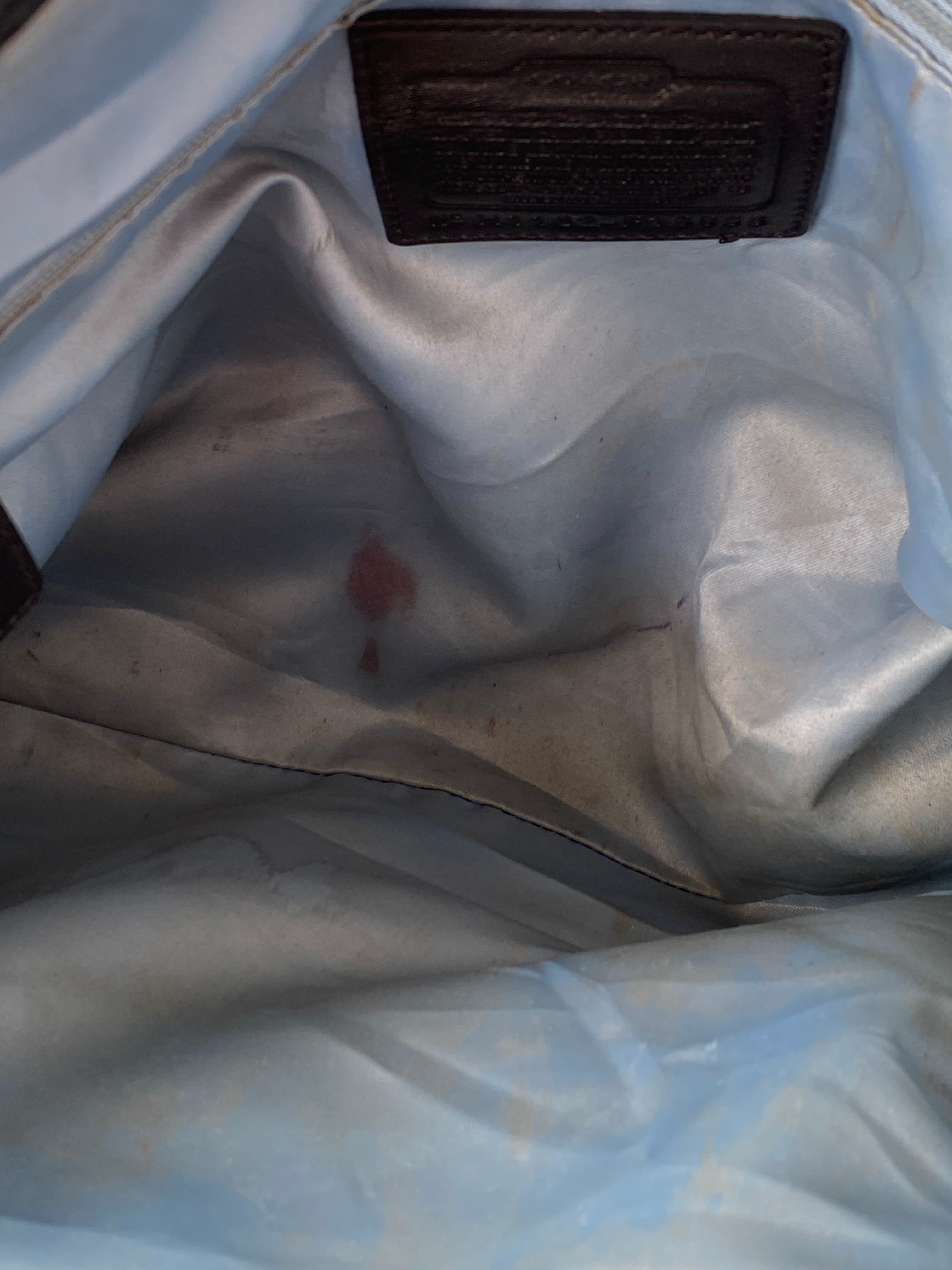 Vintage Y2K Coach Black Embossed Leather Shoulder Tote Bag Style F15658