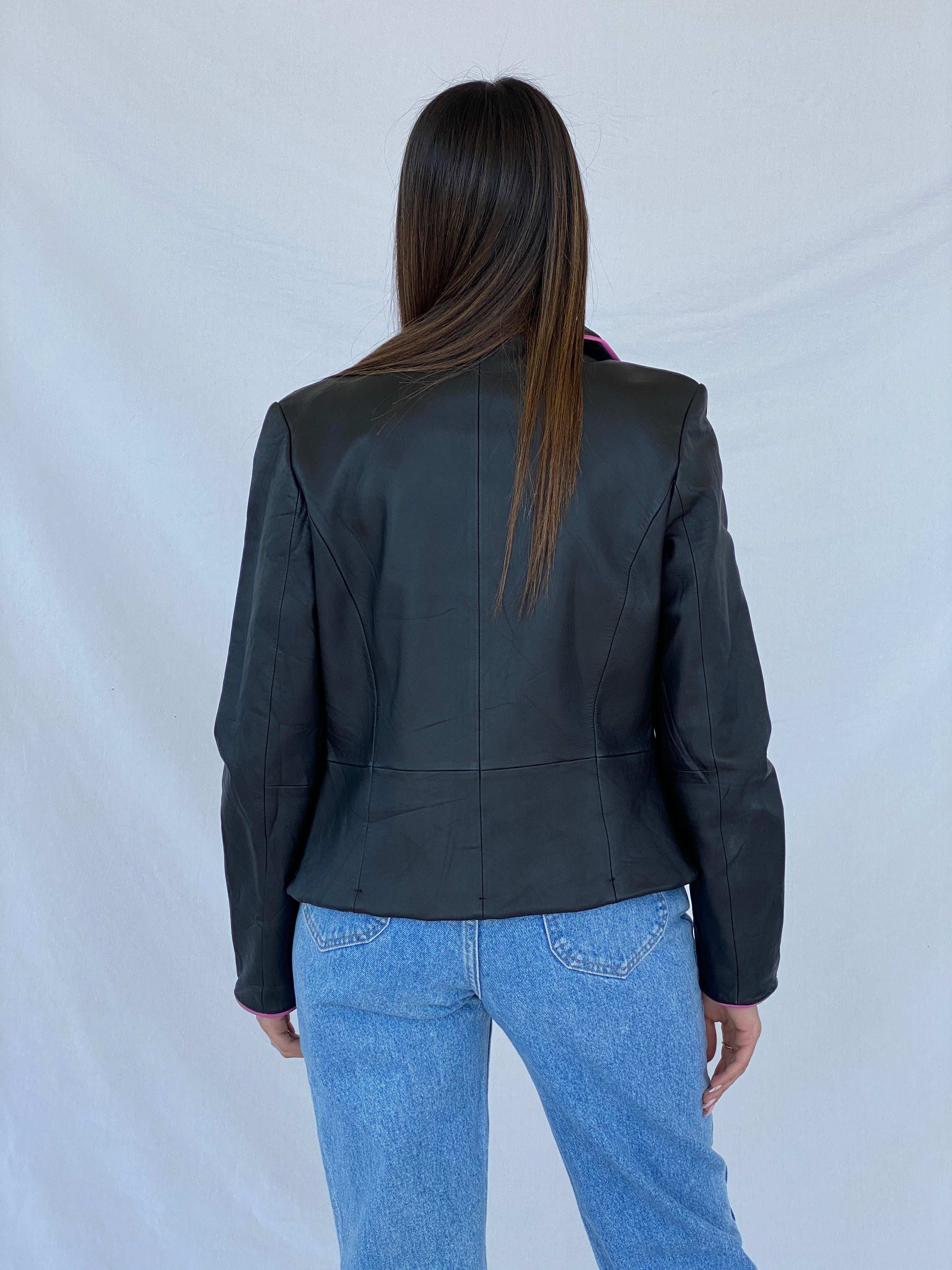 Vintage São Paulo Genuine Leather Blazer - Size M - Balagan Vintage Leather Jacket 90s, black leather, Juana, leather blazer, leather jacket, NEW IN, winter
