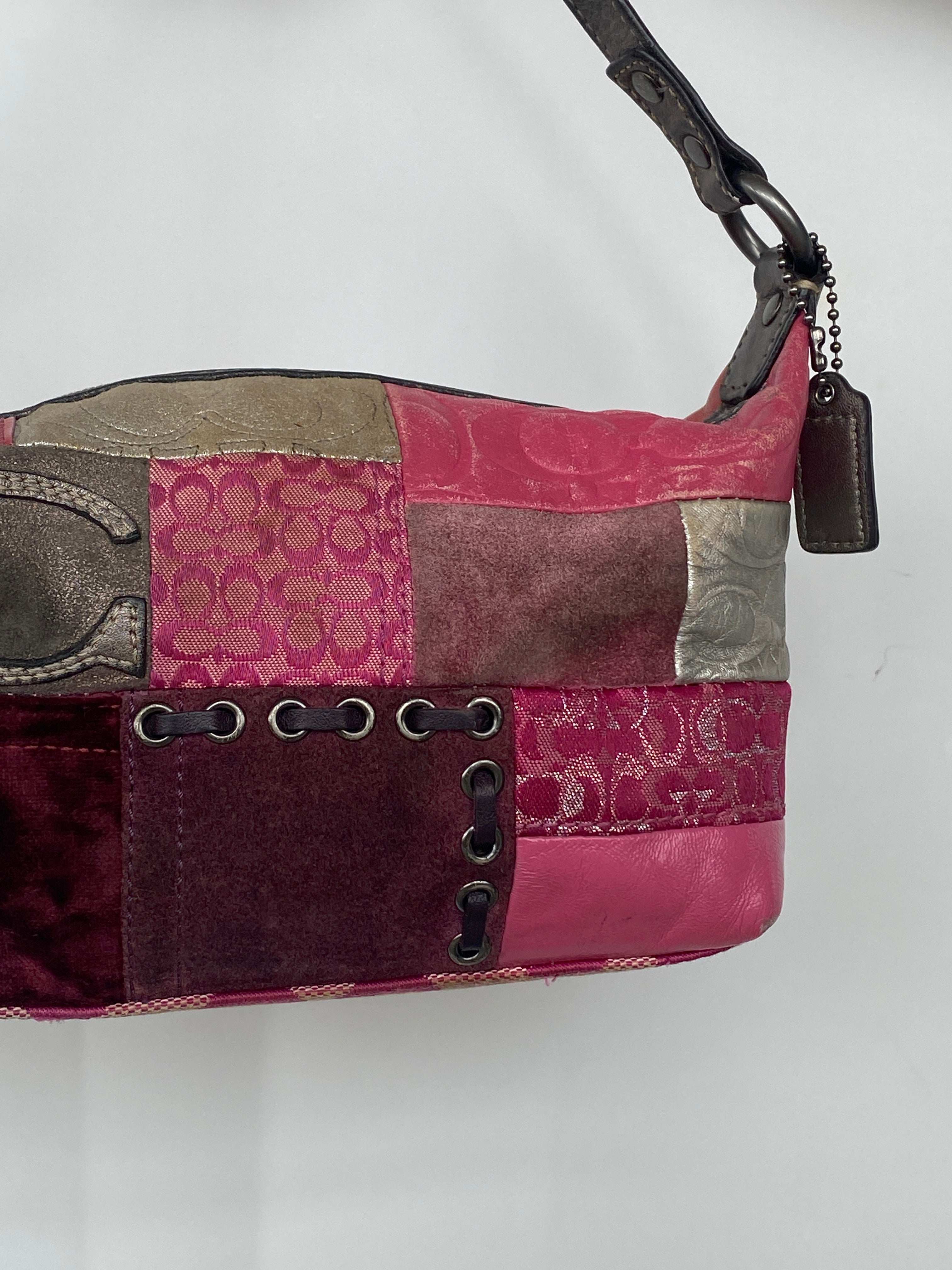90s Patchwork Coach Mini Handbag - Balagan Vintage Handbags 00s, bag, coach, handbag, mini handbag