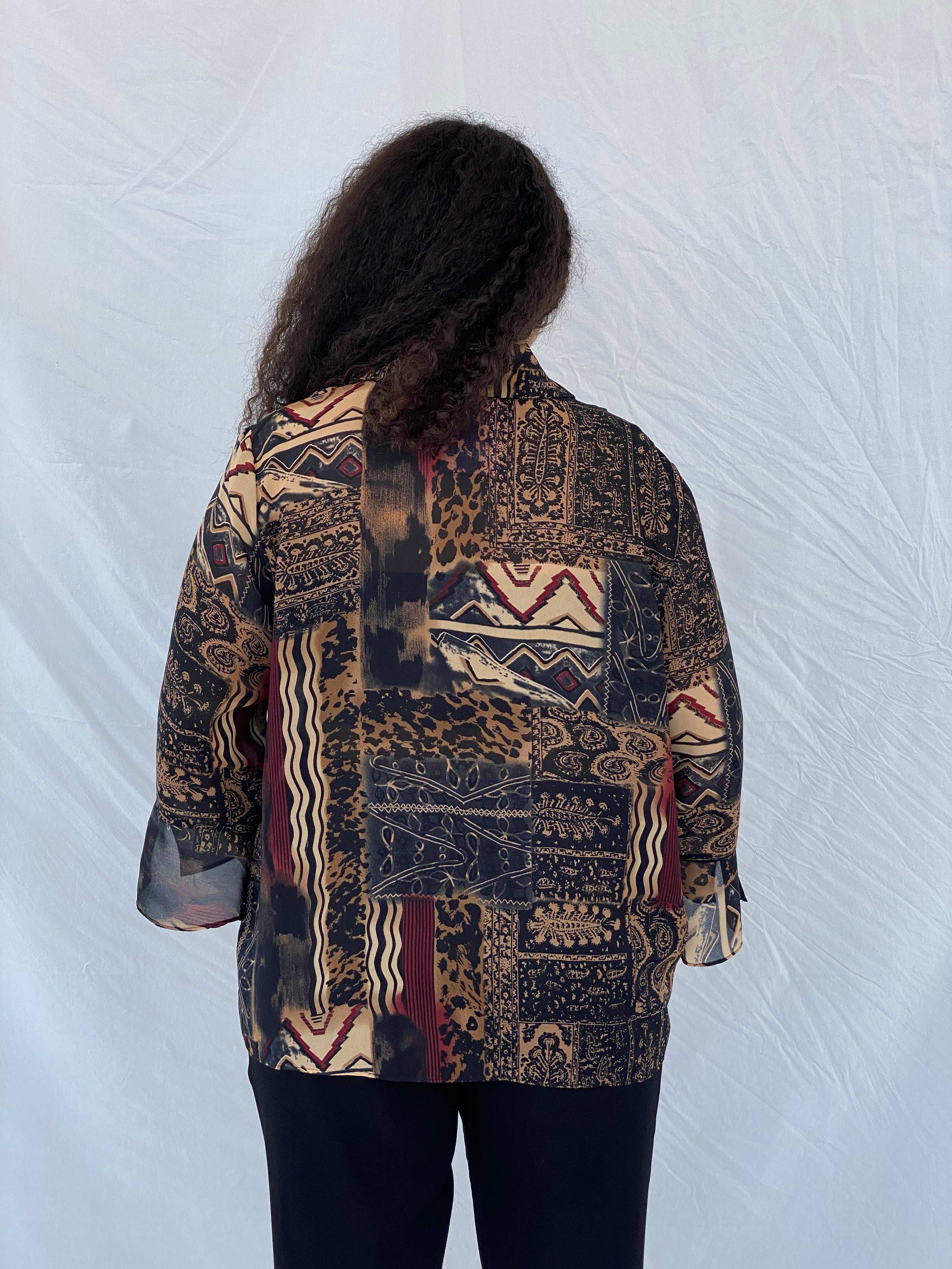 Vintage Studio I Printed Full Sleeve Shirt - XL - Balagan Vintage Full Sleeve Shirt 00s, 90s, Dina, full sleeve shirt, printed shirt, shorts