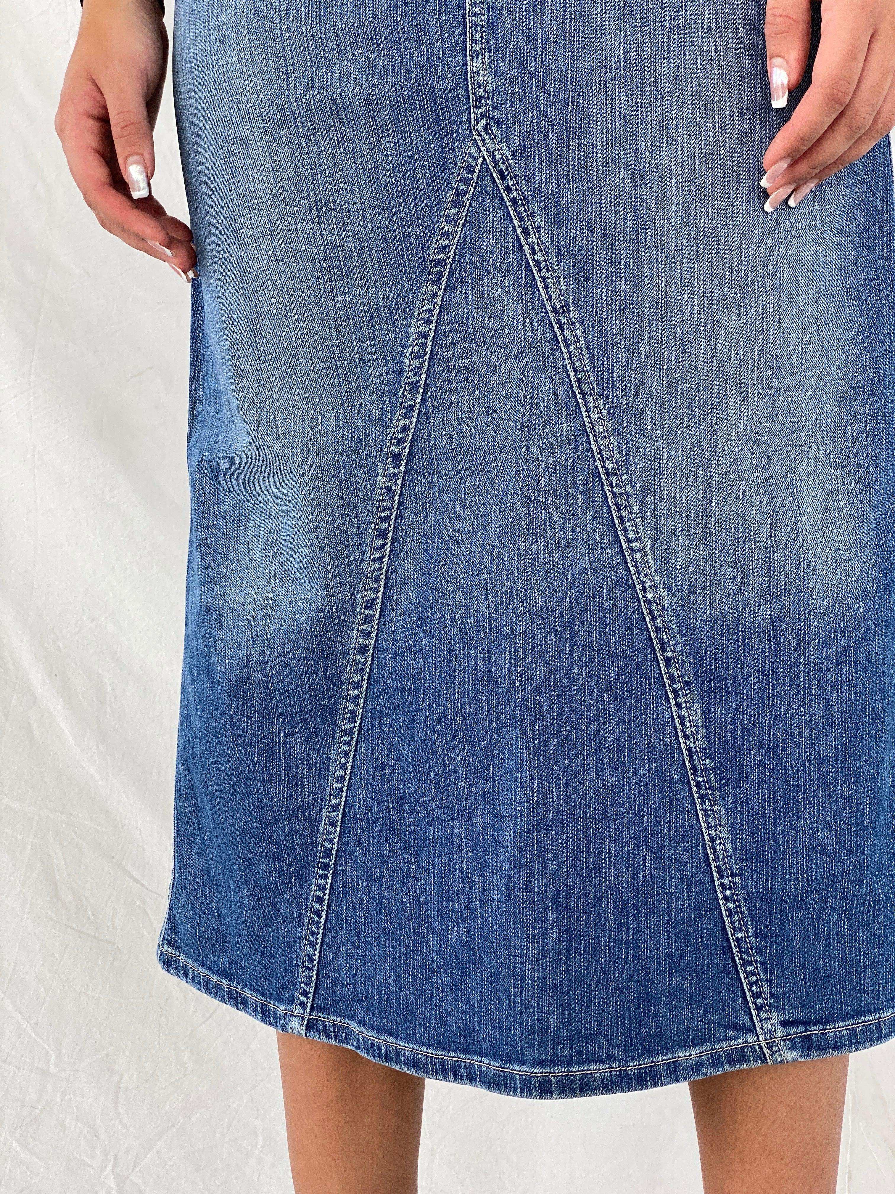 Beautiful Little Big LTB Midi Denim Skirt - Balagan Vintage Midi Skirt 00s, 90s, denim skirt, midi skirt, NEW IN, Rama