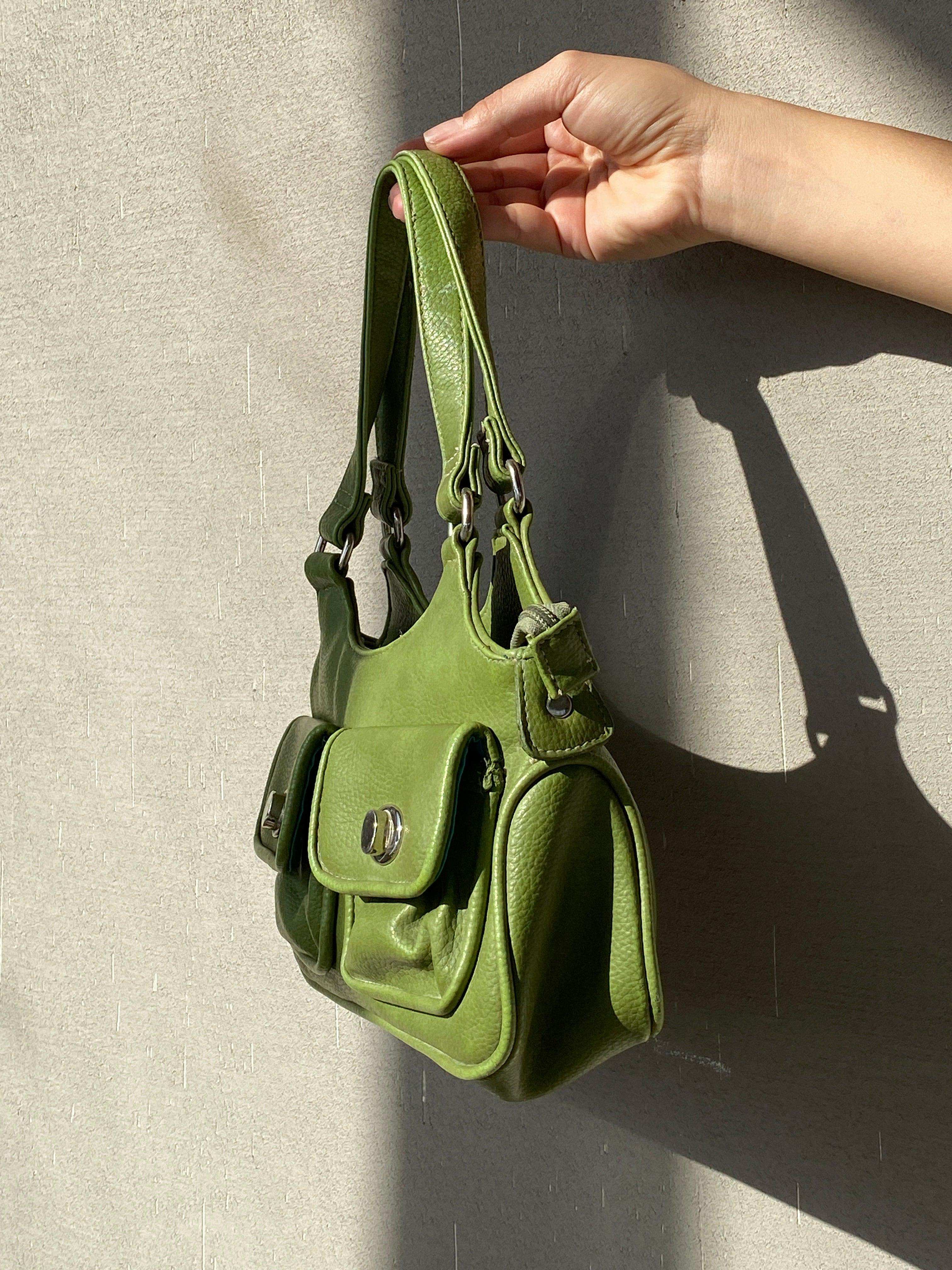 Vintage Y2K Frankie & Johnnie Green Handbag - Balagan Vintage Handbags 00s, handbag, shoulder bag