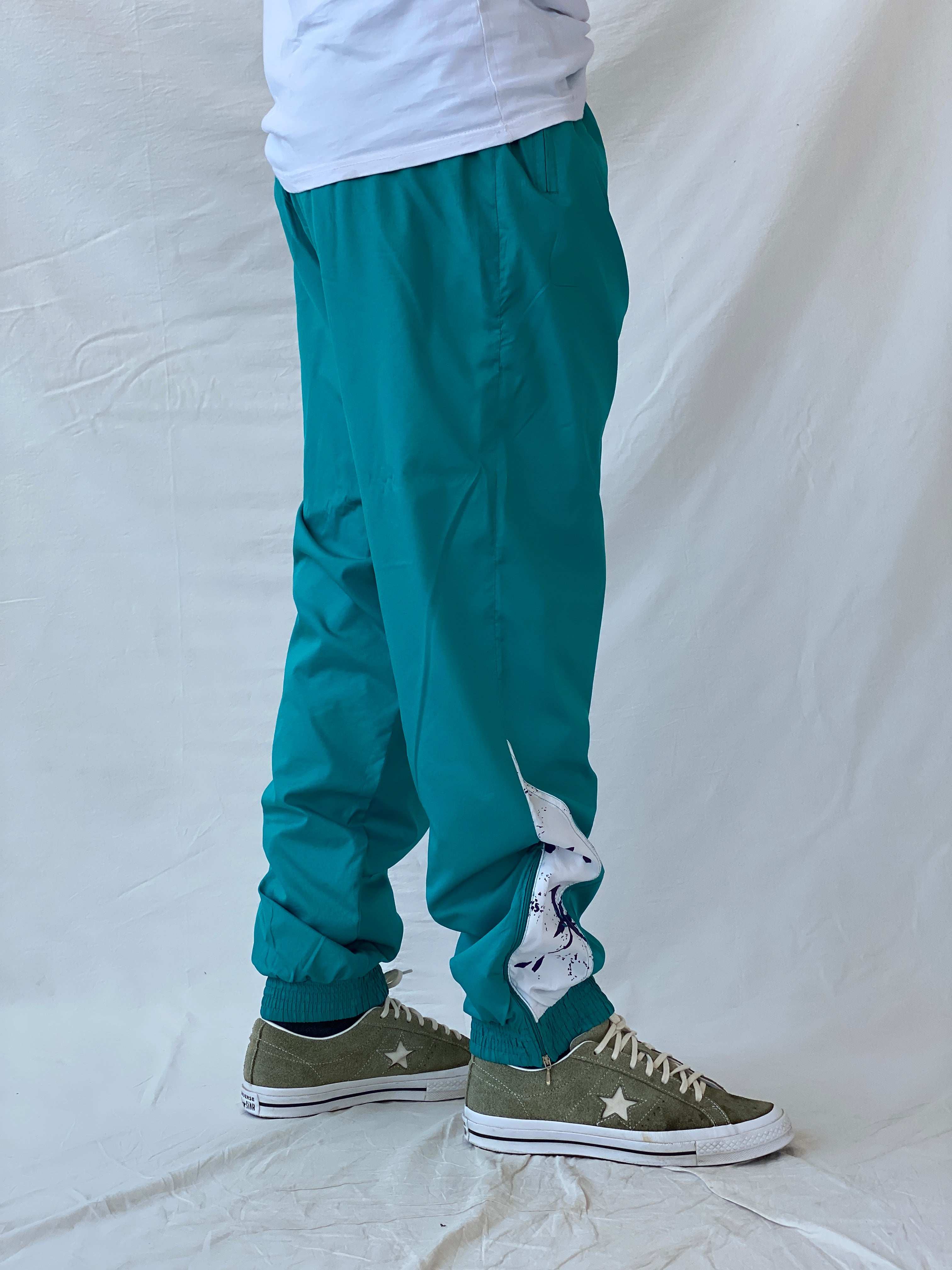 Vintage 90s Triumph Sportswear Green Windbreaker Track Pants - XL