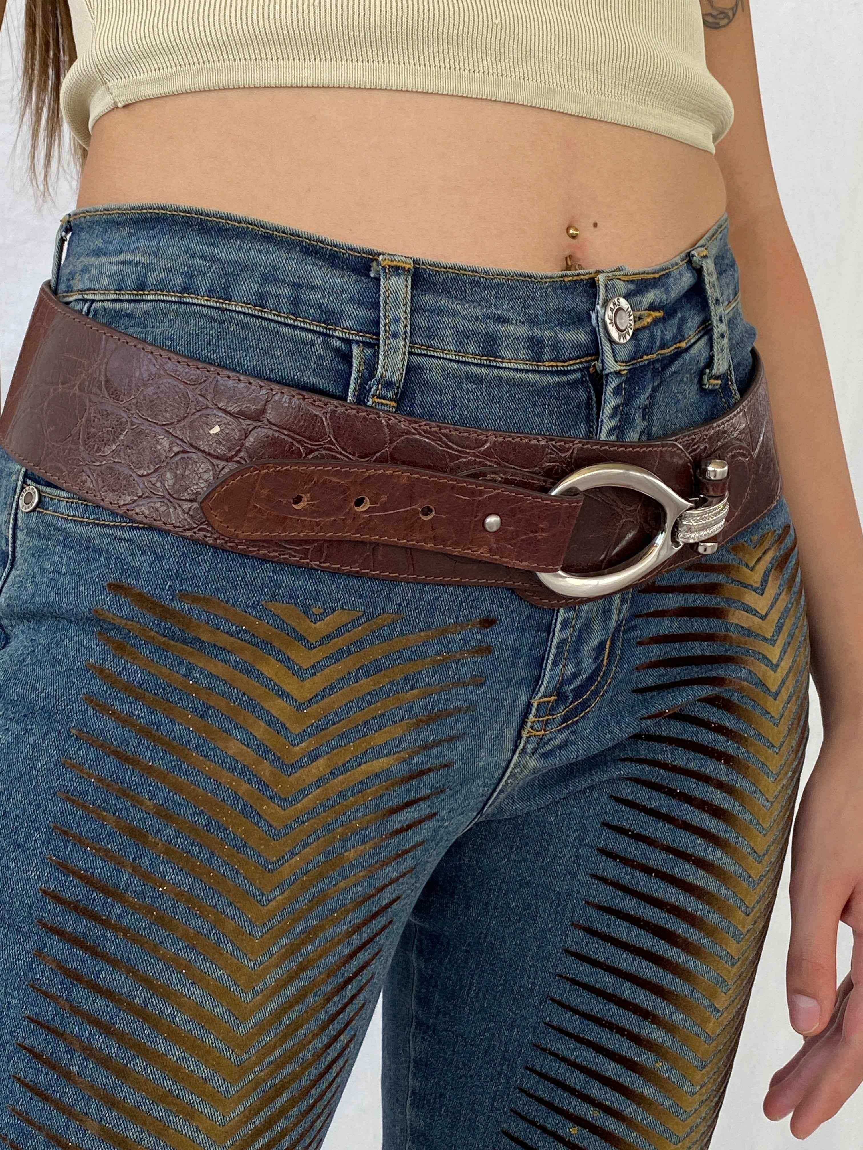 90s/Y2K Dolce Donna Italy Brown Genuine Leather Belt - Balagan Vintage Belt 00s, 90s, belt, genuine leather, Mira, NEW IN