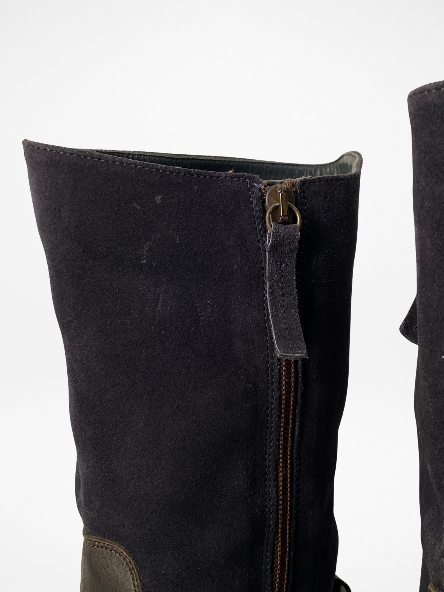 Tommy Hilfiger Hamilton Brown & Navy Leather Suede Boots – EU 41