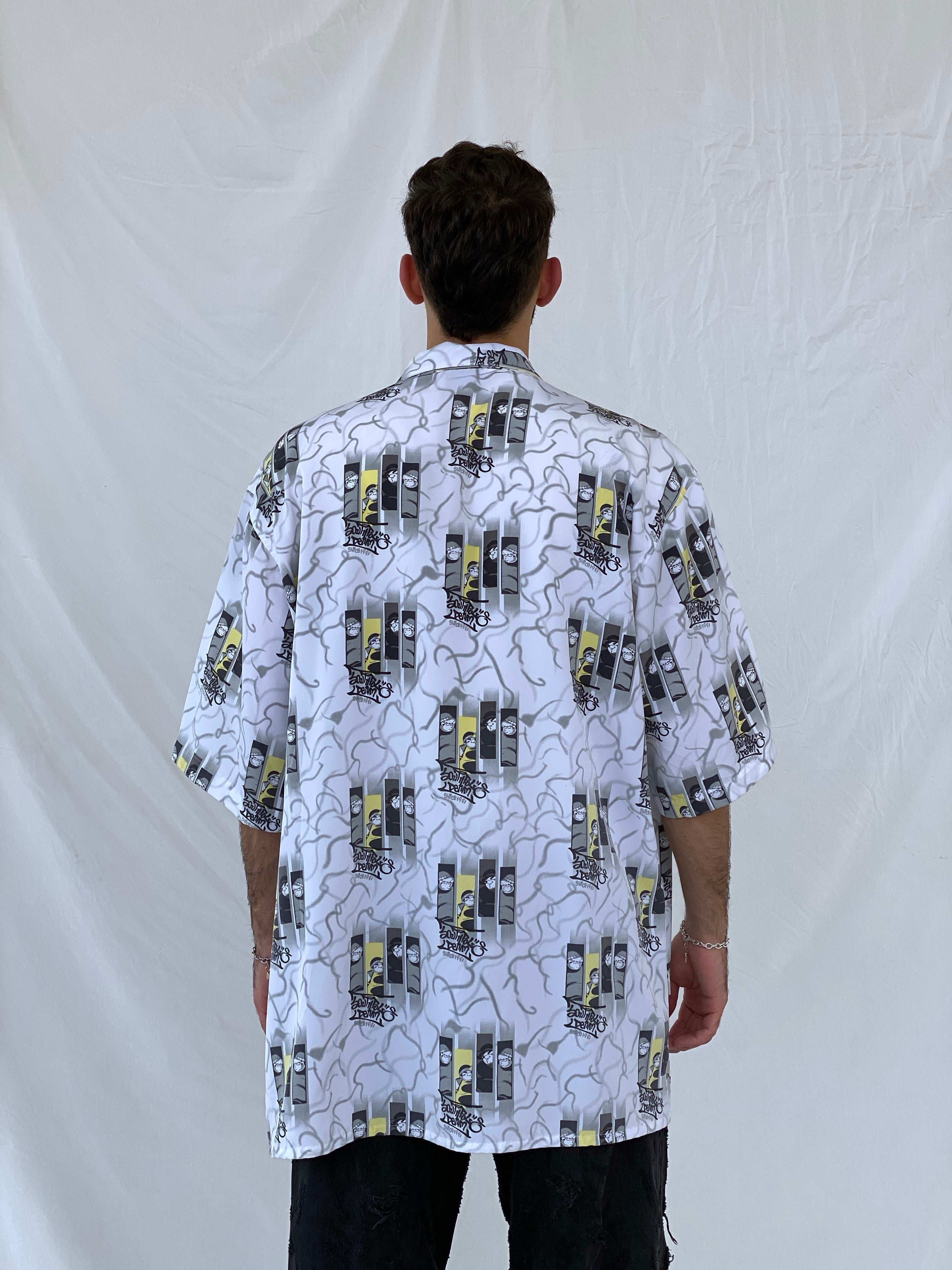 90s/00s South Pole Graphic Oversized HipHop Shirt Size 2XL - Balagan Vintage Half Sleeve Shirt 00s, 90s, Awsam, graphic, half sleeve shirt, NEW IN, printed shirt