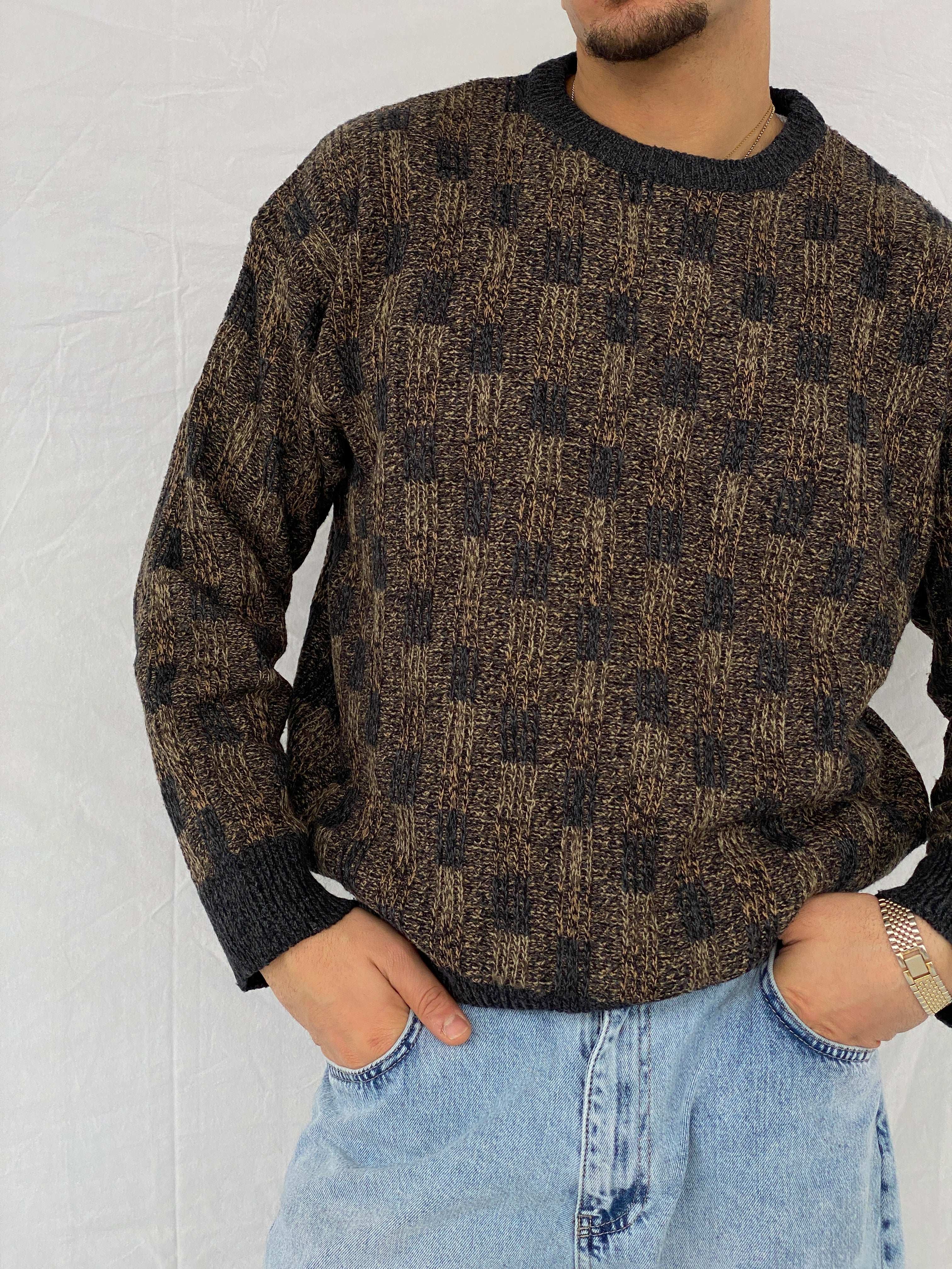 Vintage Town Craft Knitted Sweater - Size Medium - Balagan Vintage Sweater 90s, Abdullah, knitted sweater, winter