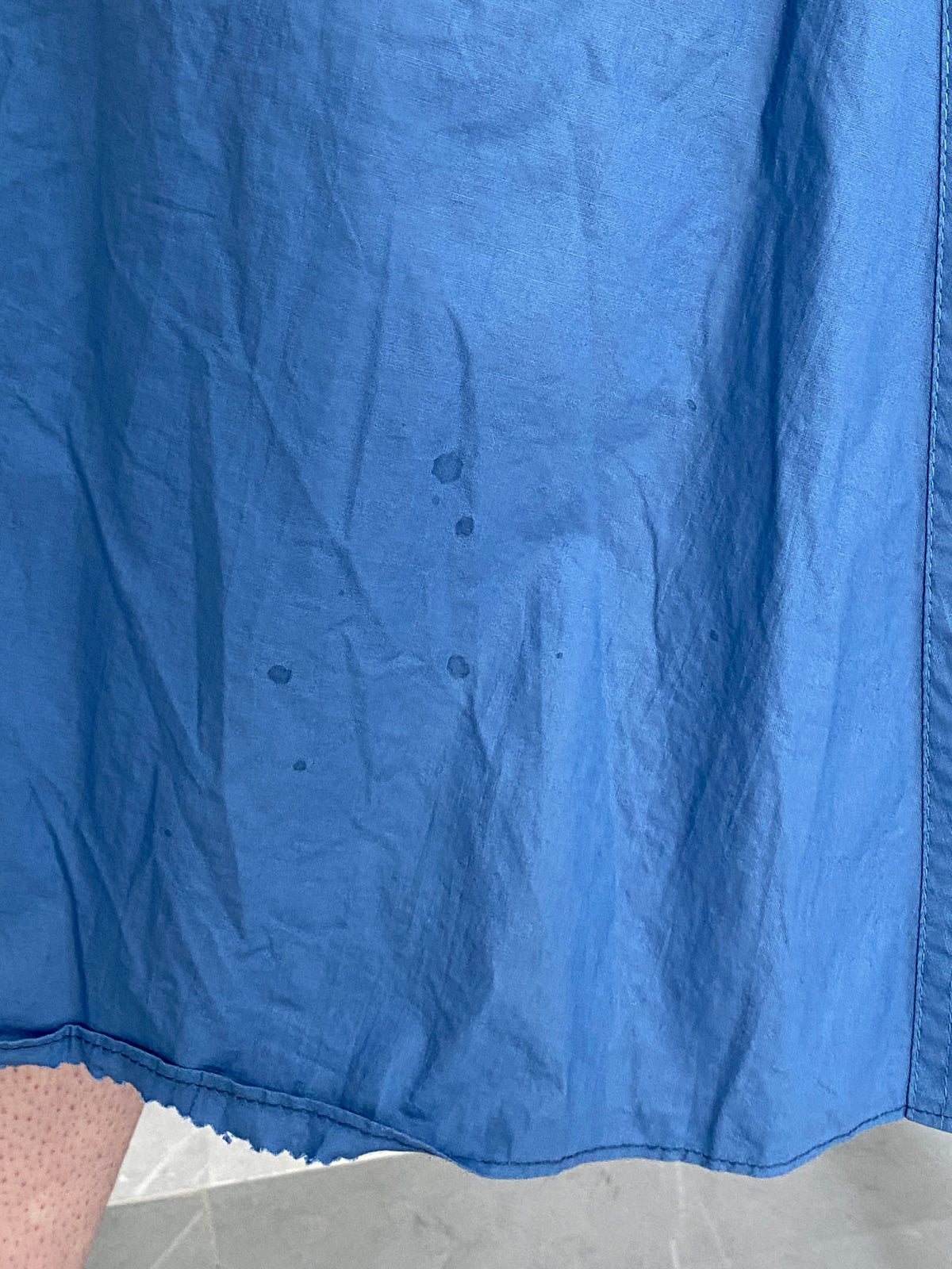 Vintage L’Estelle Dusty Blue High-Waisted A-Line Utility Cargo Midi Skirt - 36EUR