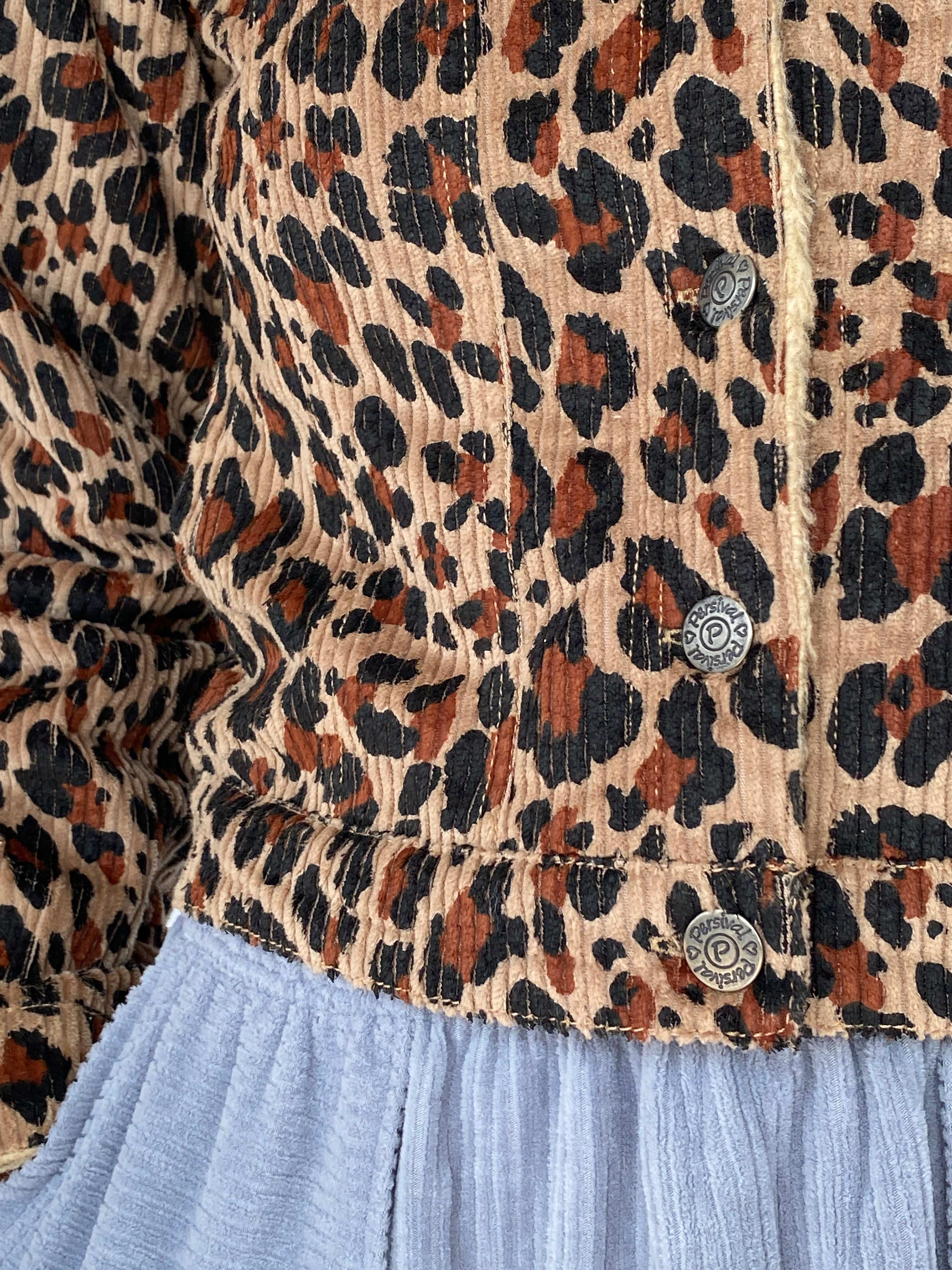 Vintage Persival Leopard Print Corduroy Jacket - Size XS - Balagan Vintage Corduroy Jacket 90s, corduroy jacket, Tojan, winter