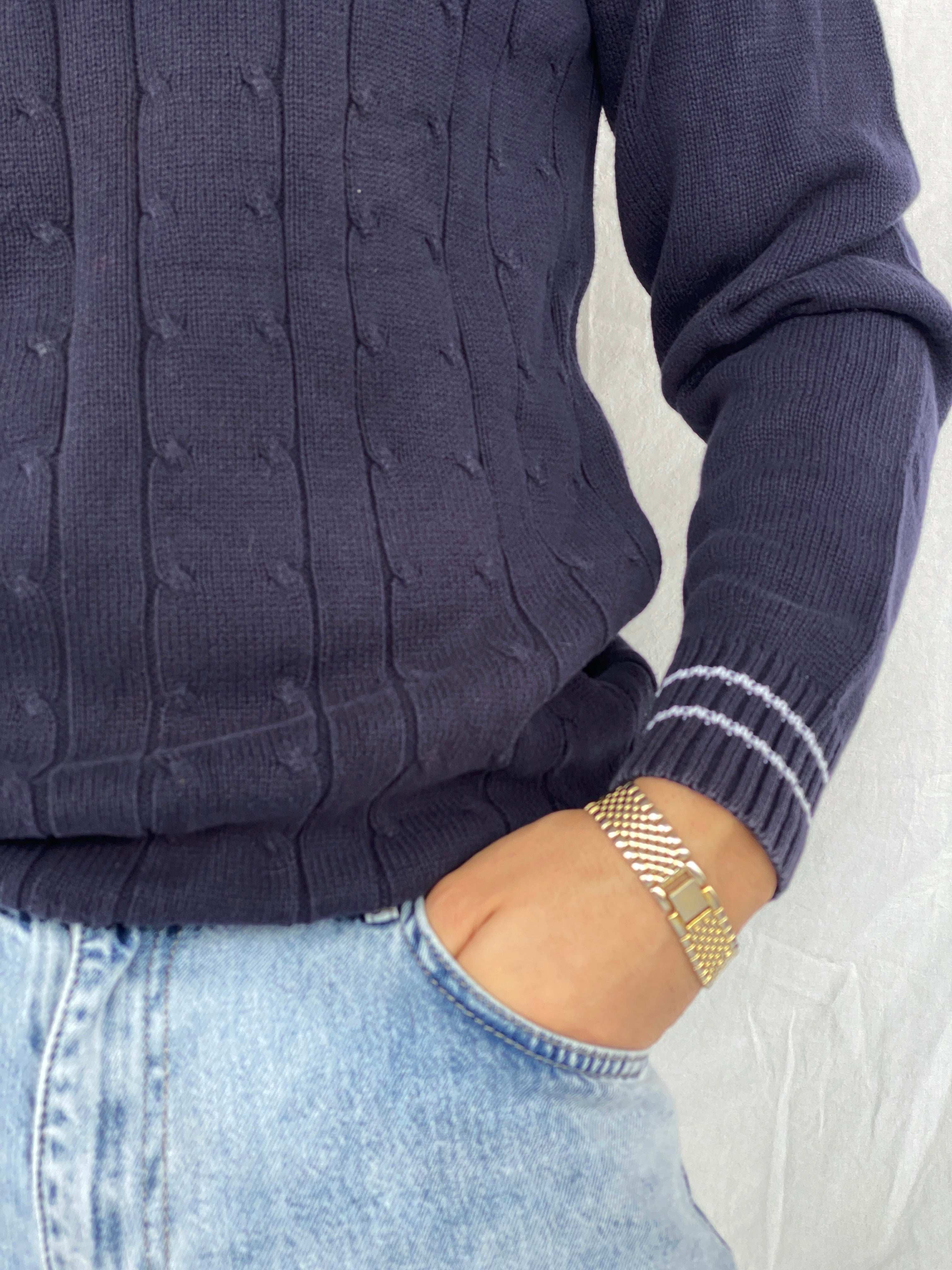 Polo By Ralph Lauren Navy Sweater - Size XL - Balagan Vintage Sweater 00s, 90s, Abdullah, knitted sweater, ralph lauren, winter