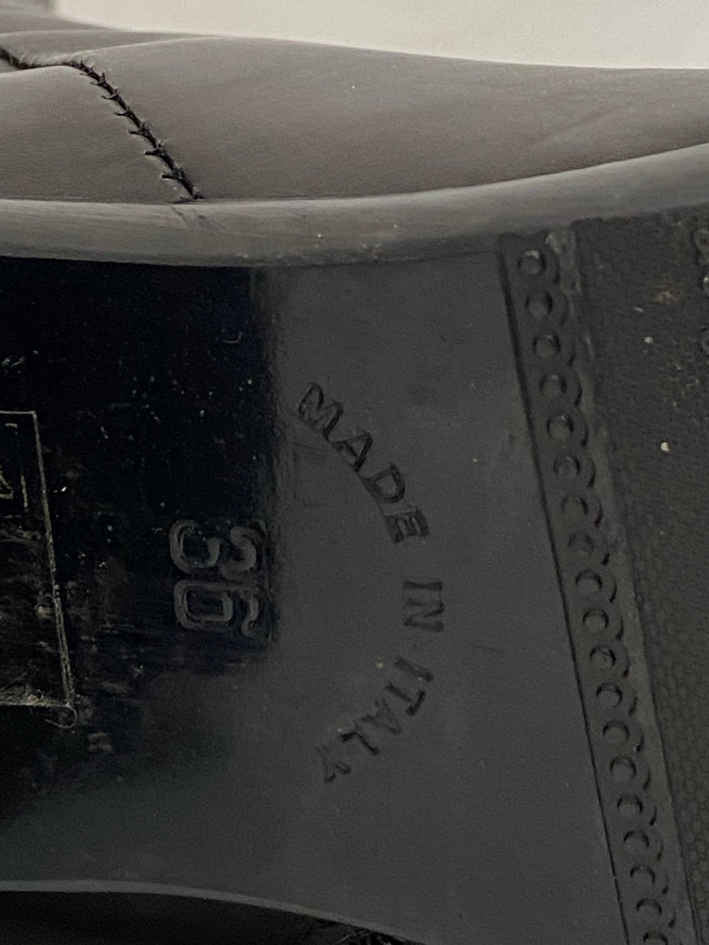 Vintage JOA Italian Black Leather Patent Block Heel & Square Toe Mid-Calf Boots - 36EU