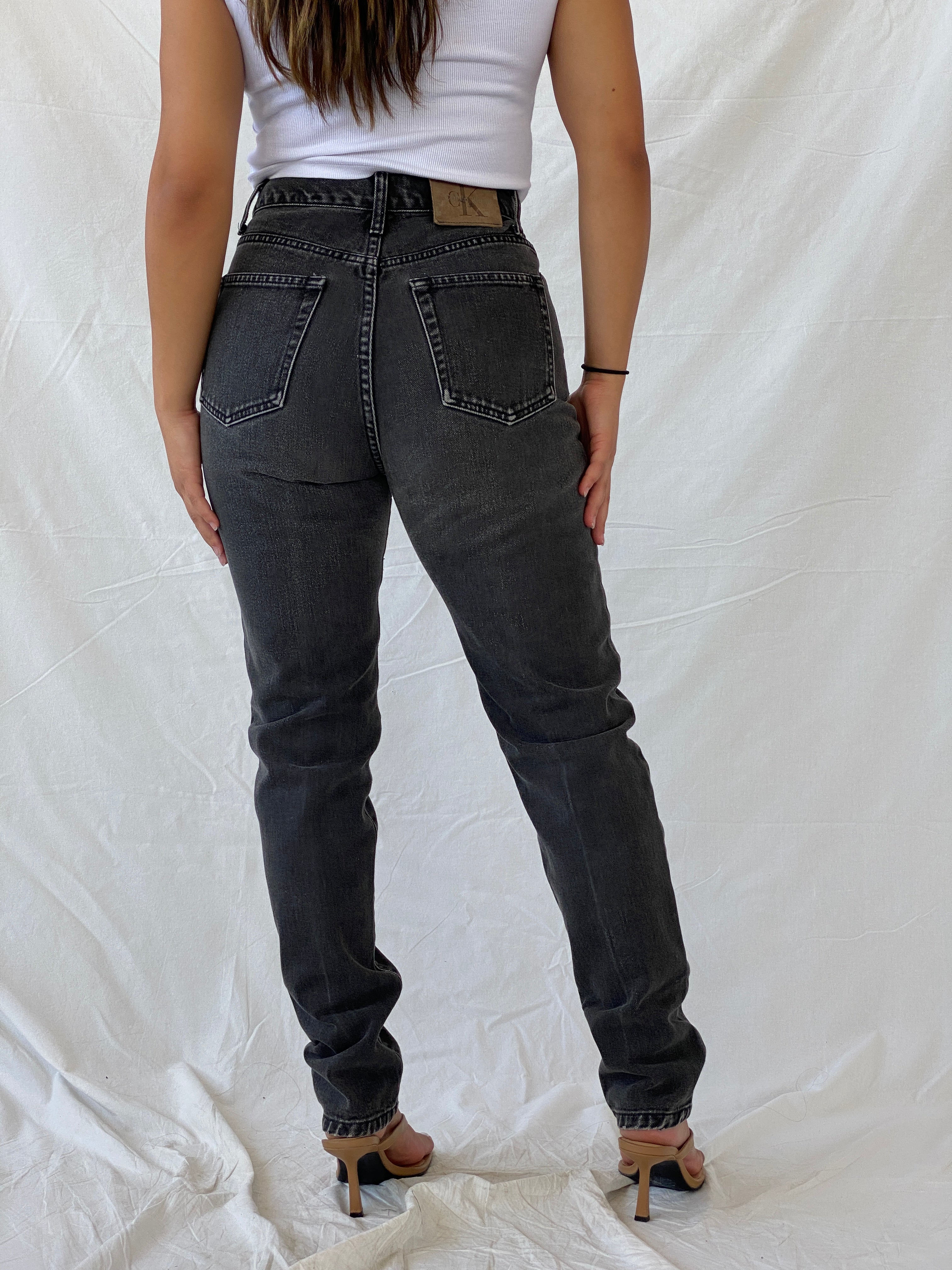 Calvin Klein Washed Black Jeans - 36EUR