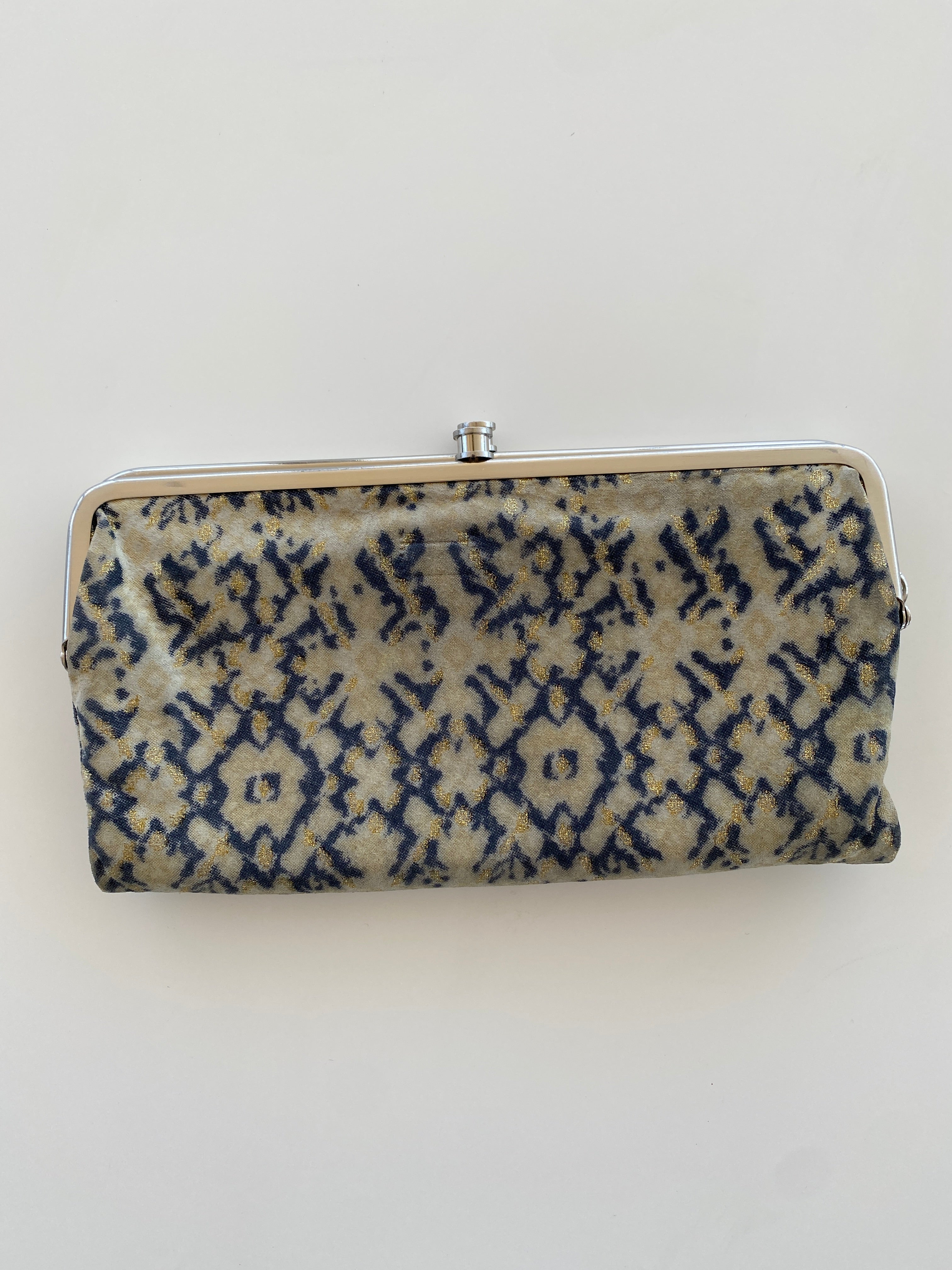 Hobo Blue & Tan Genuine Leather Clutch Wallet