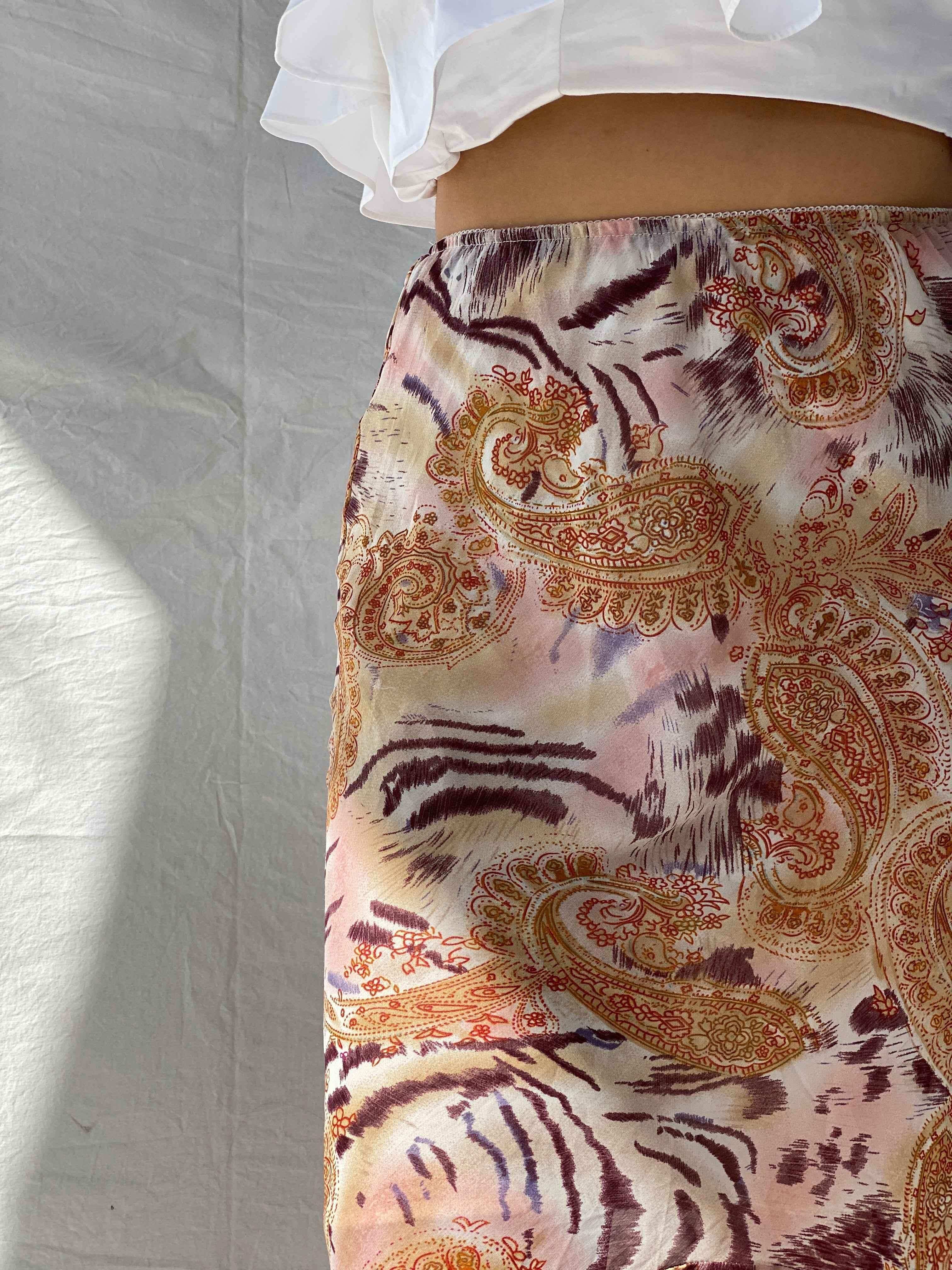 Vintage Xiagu Printed Midi Skirt - Balagan Vintage Midi Skirt Aseel, floral, floral skirt, midi skirt, NEW IN