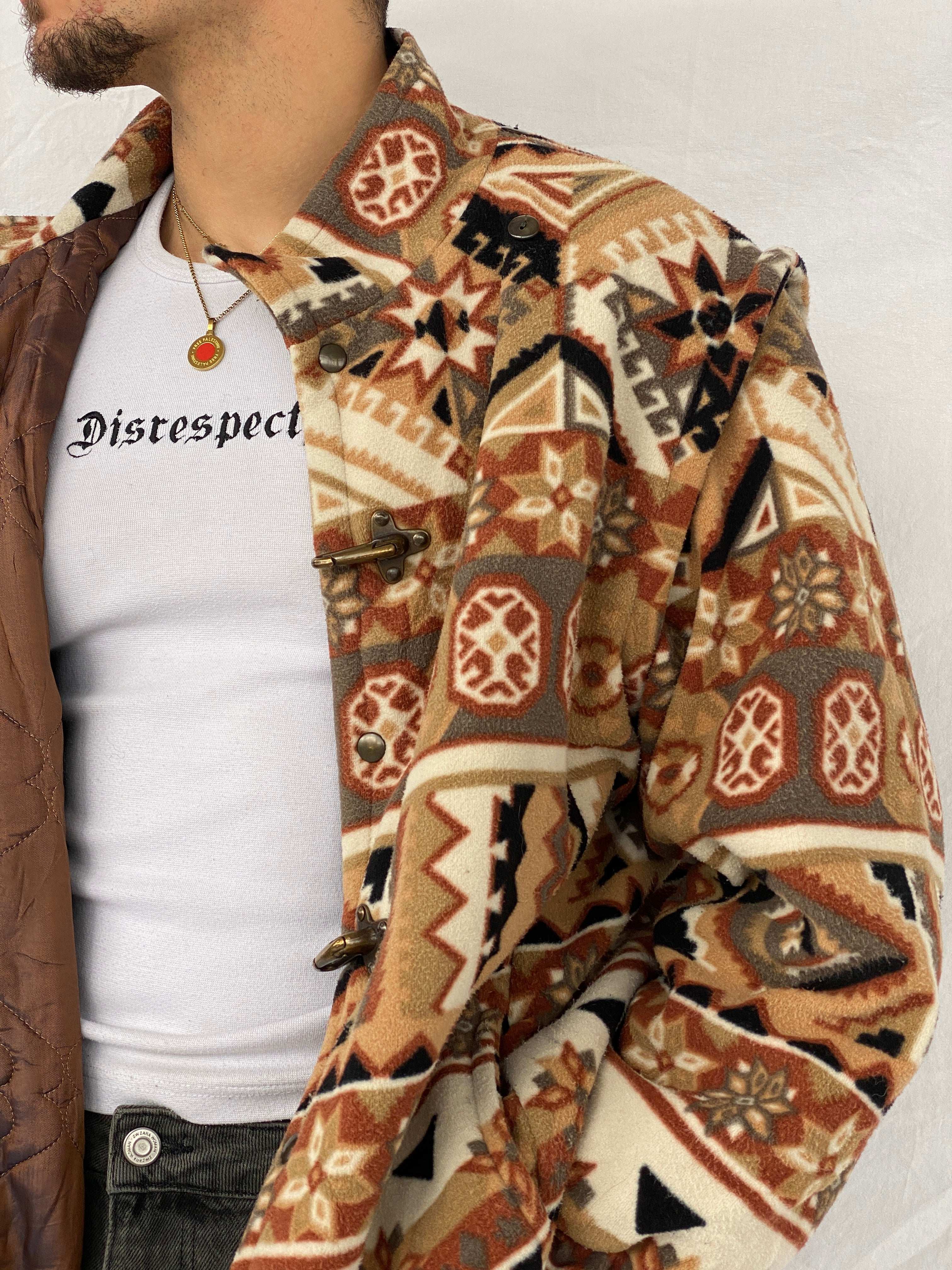 Vintage Tribal Print Jacket - Size Medium