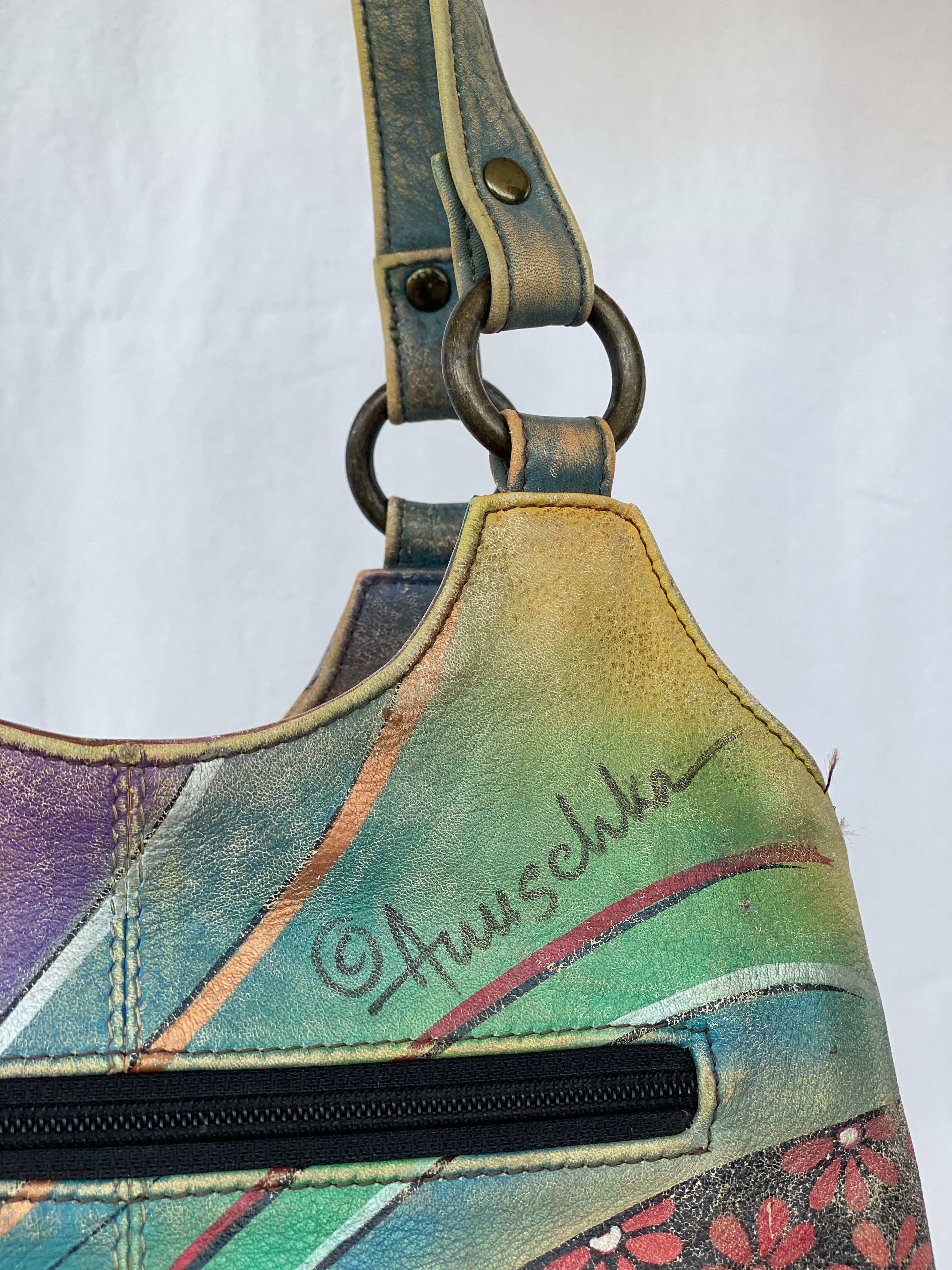 BRAND NEW GENUINE LEATHER ANUSCHKA PURSE store