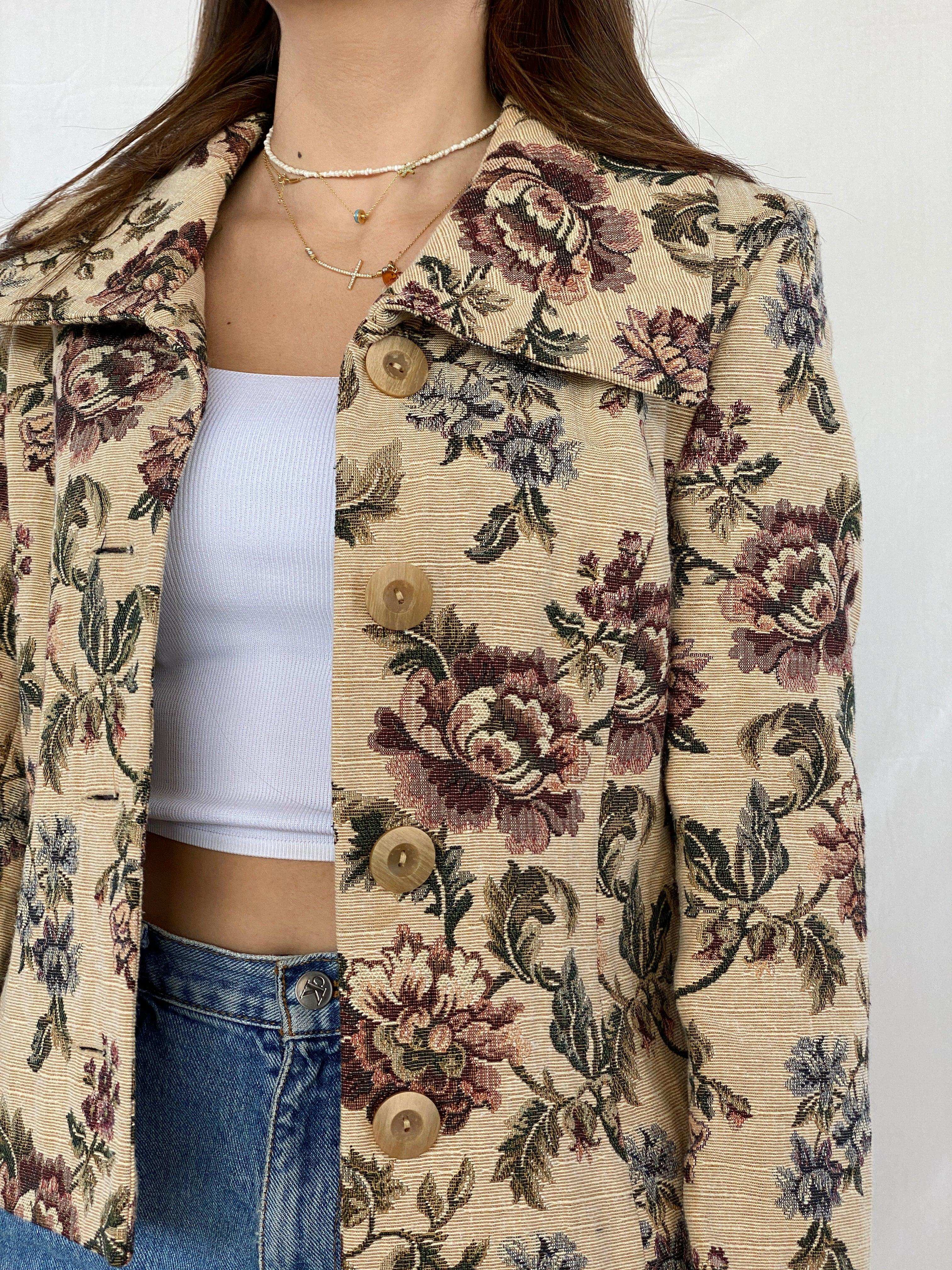 Vintage Wallis Floral Blazer Jacket - Balagan Vintage Blazer blazer, floral, floral print, full sleeve blazer, Juana, NEW IN