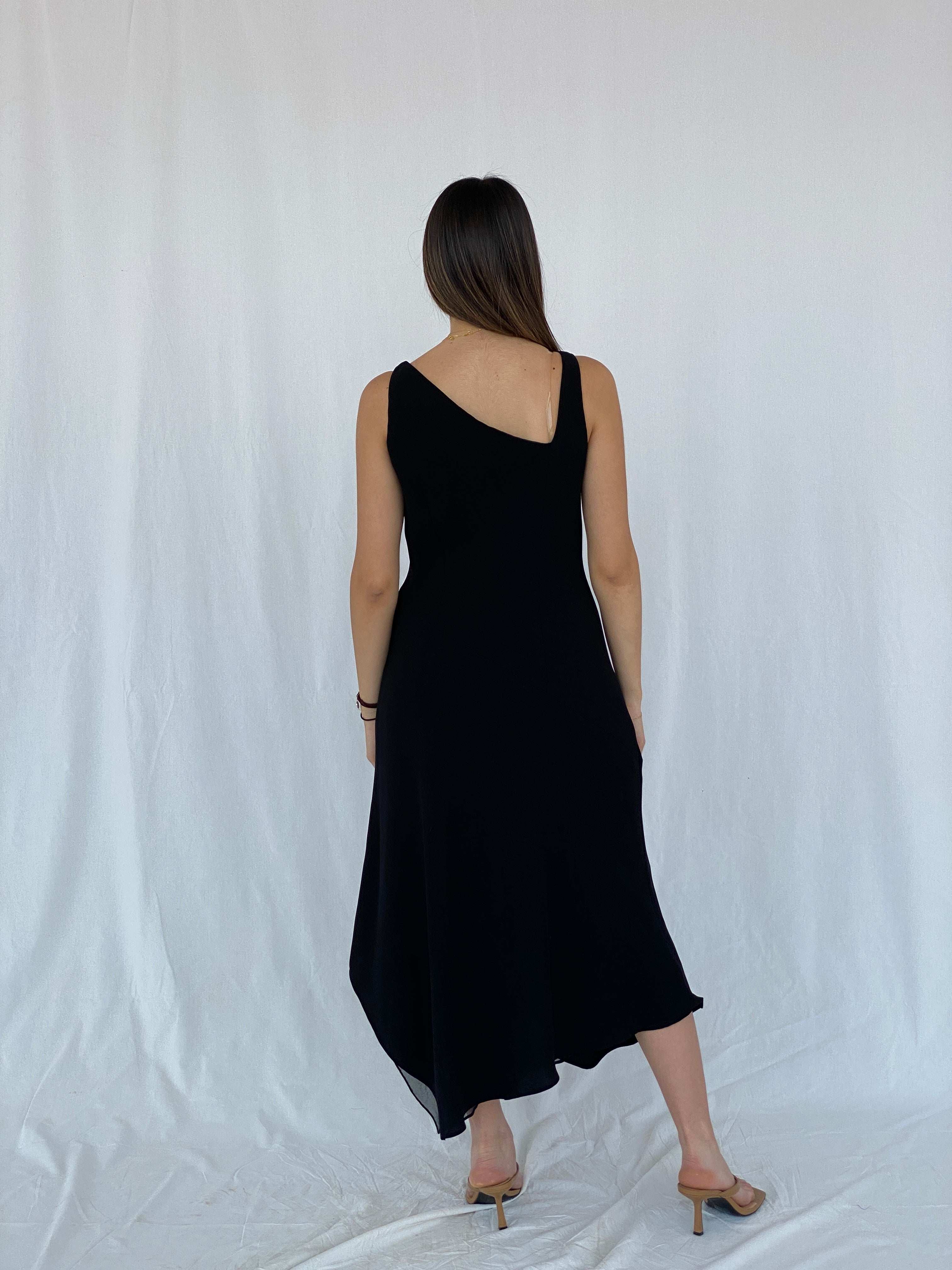 Elegant Vintage Jones New York Black Dress - Size M - Balagan Vintage Midi Dress 90s, dress, Juana, midi dress, NEW IN