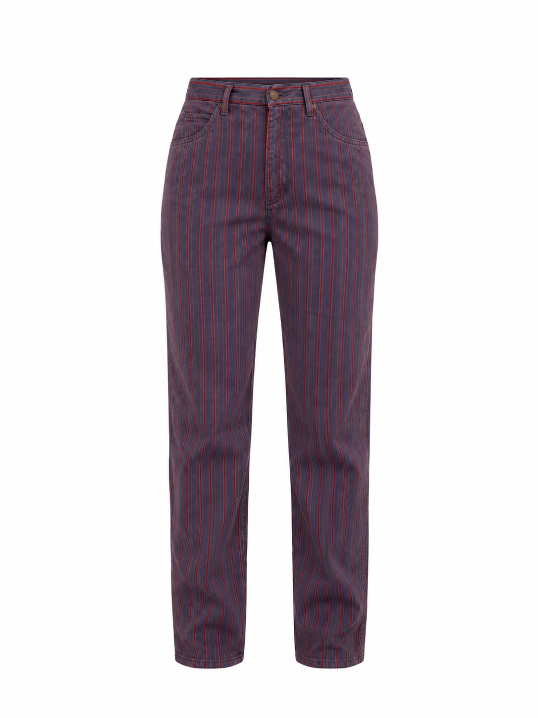 Vintage 90s Lizwear Red Striped Navy High-Waisted Jeans – 36EUR