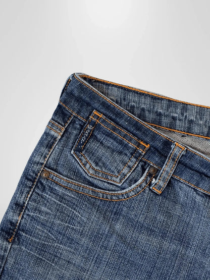 Armani Jeans AJ Indigo 006 Dark Wash Denim Shorts - Balagan Vintage Shorts 00s, armani, denim, jeans, Lana, shorts